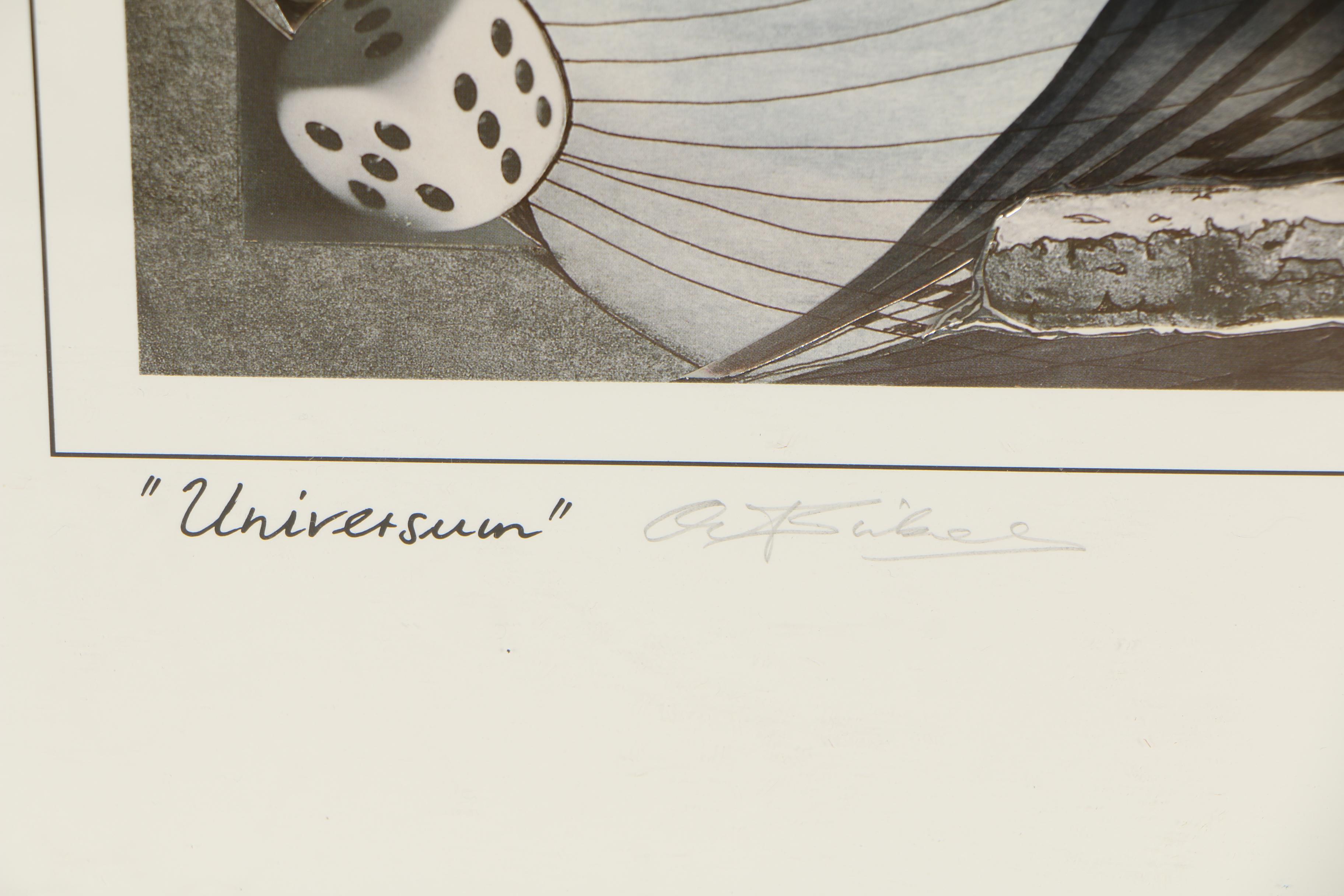 Armin Birkel Embellished Offset Lithograph "Universum"