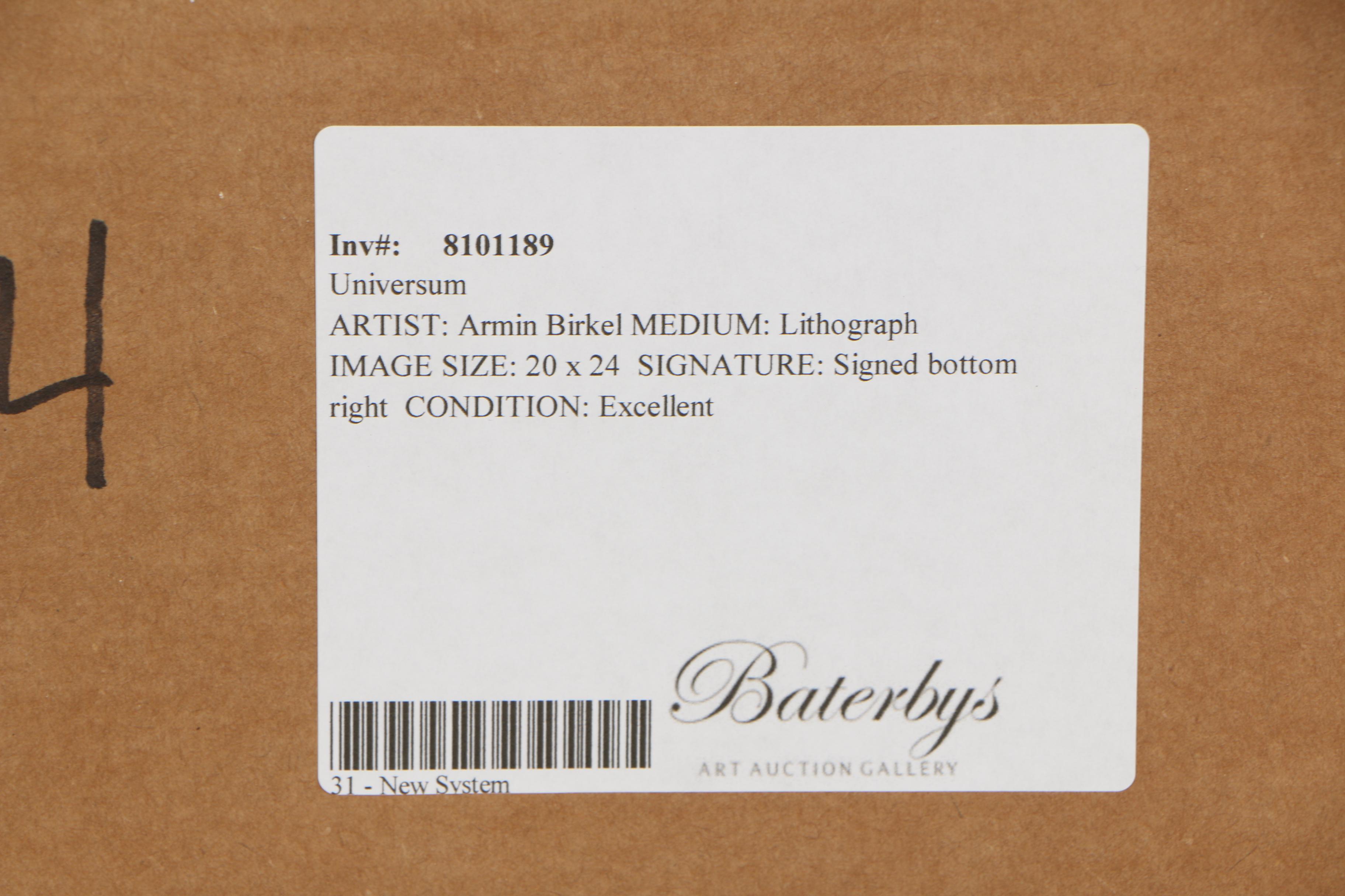 Armin Birkel Embellished Offset Lithograph "Universum"