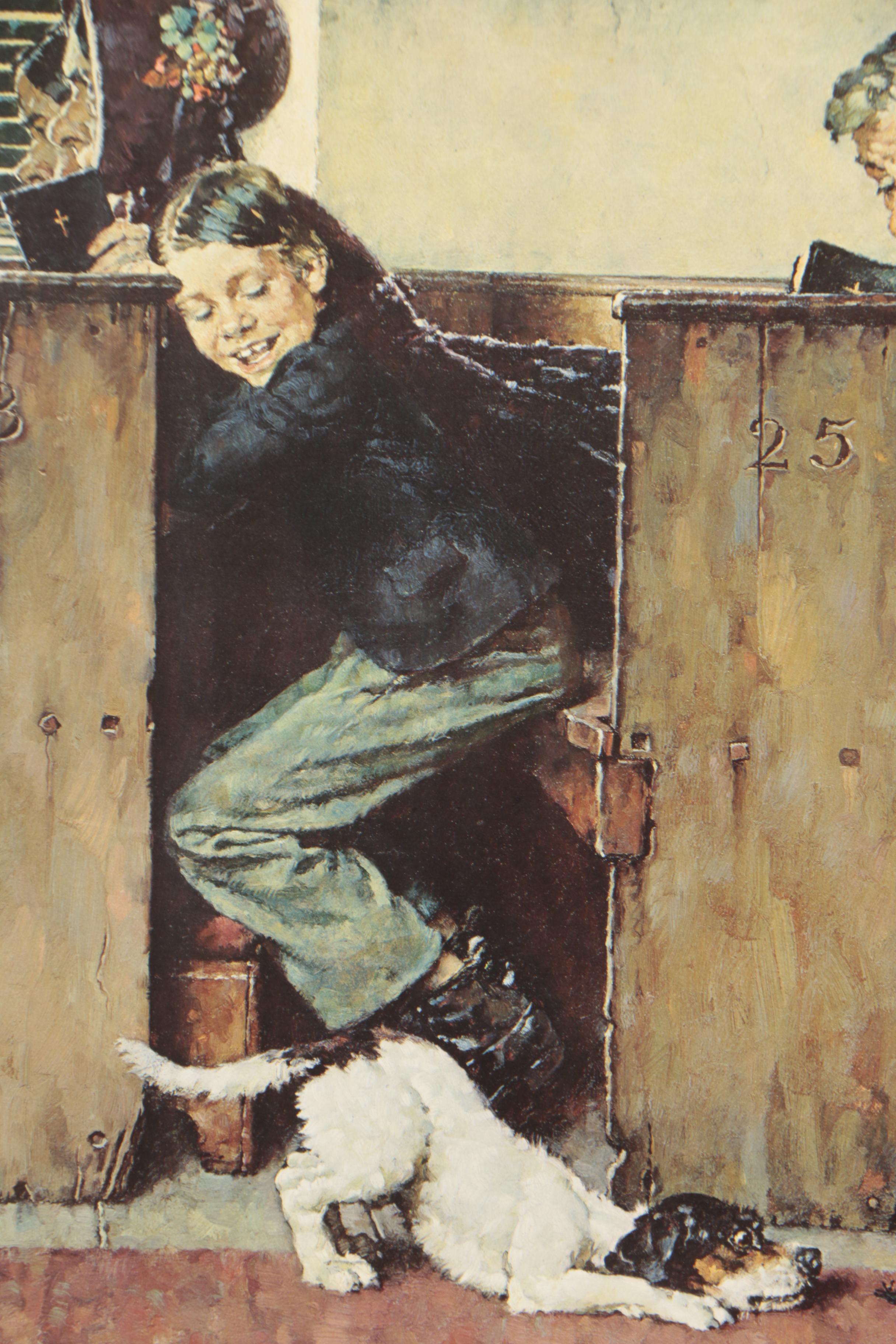 Collotype After Norman Rockwell "Tom Sawyer"