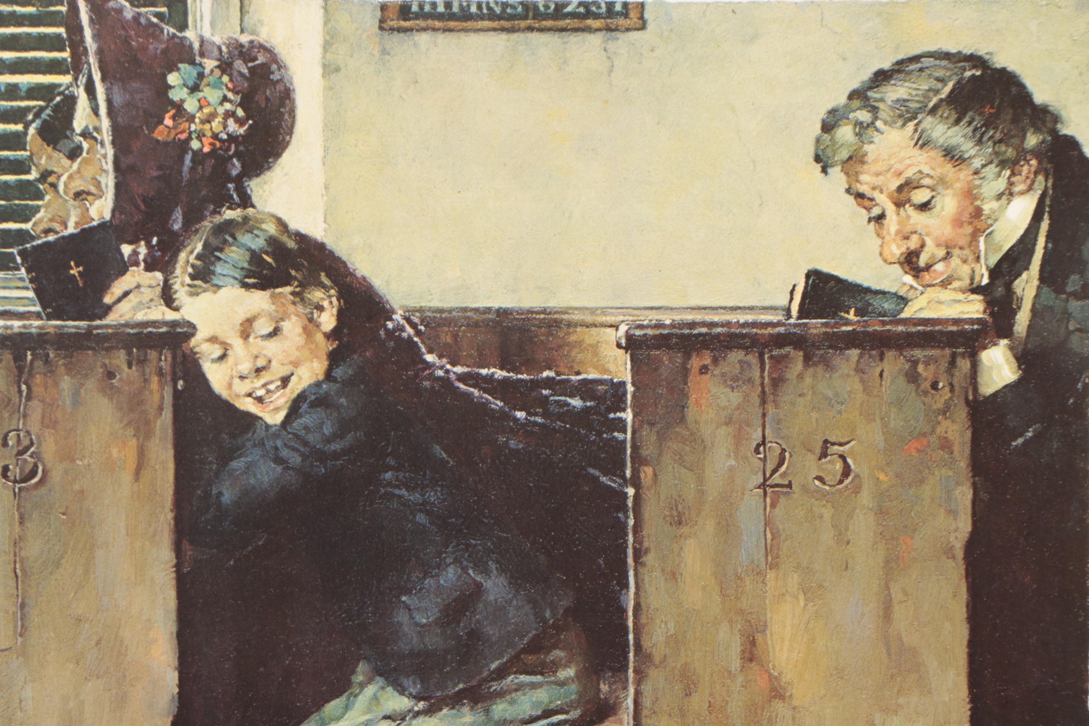 Collotype After Norman Rockwell "Tom Sawyer"