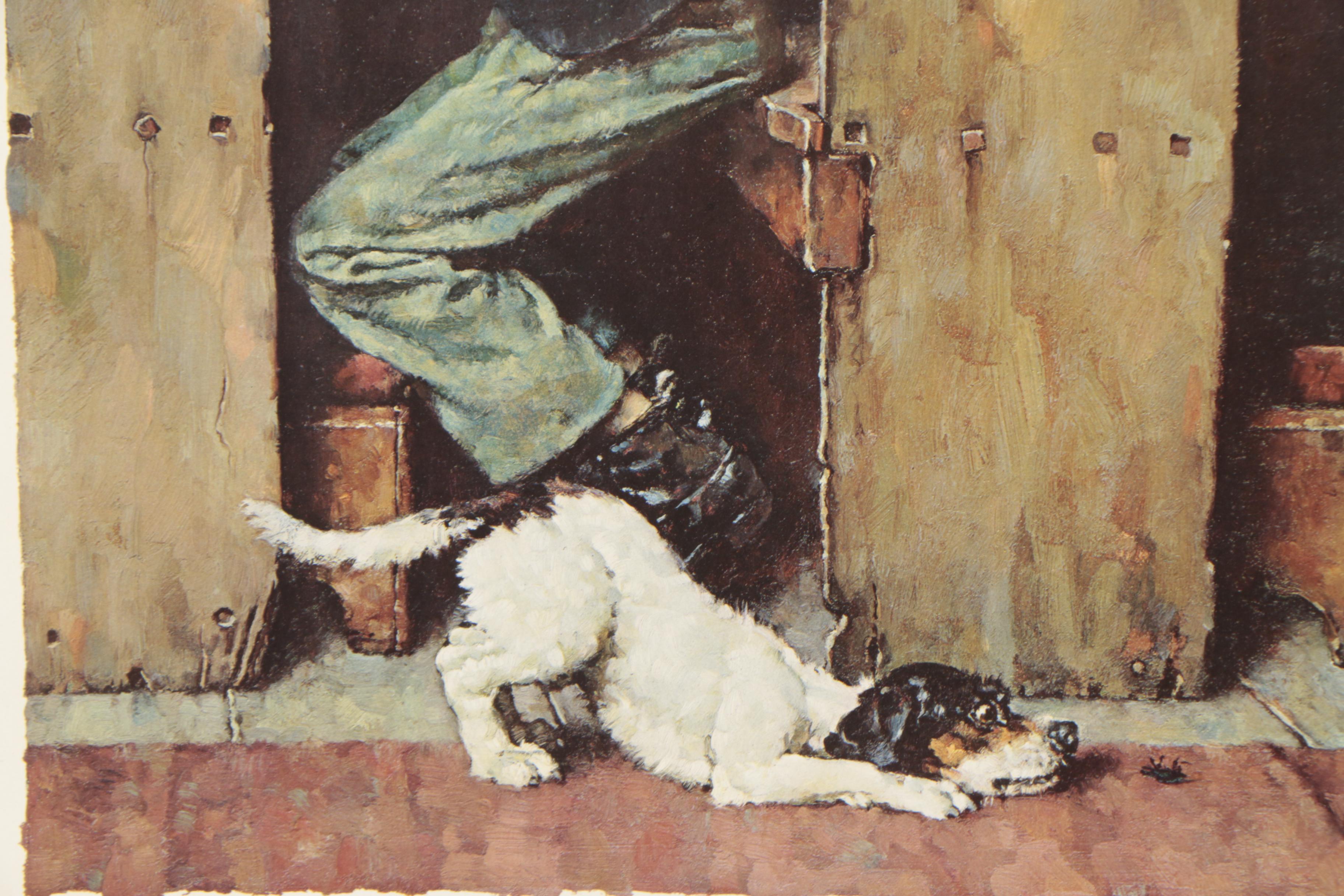 Collotype After Norman Rockwell "Tom Sawyer"