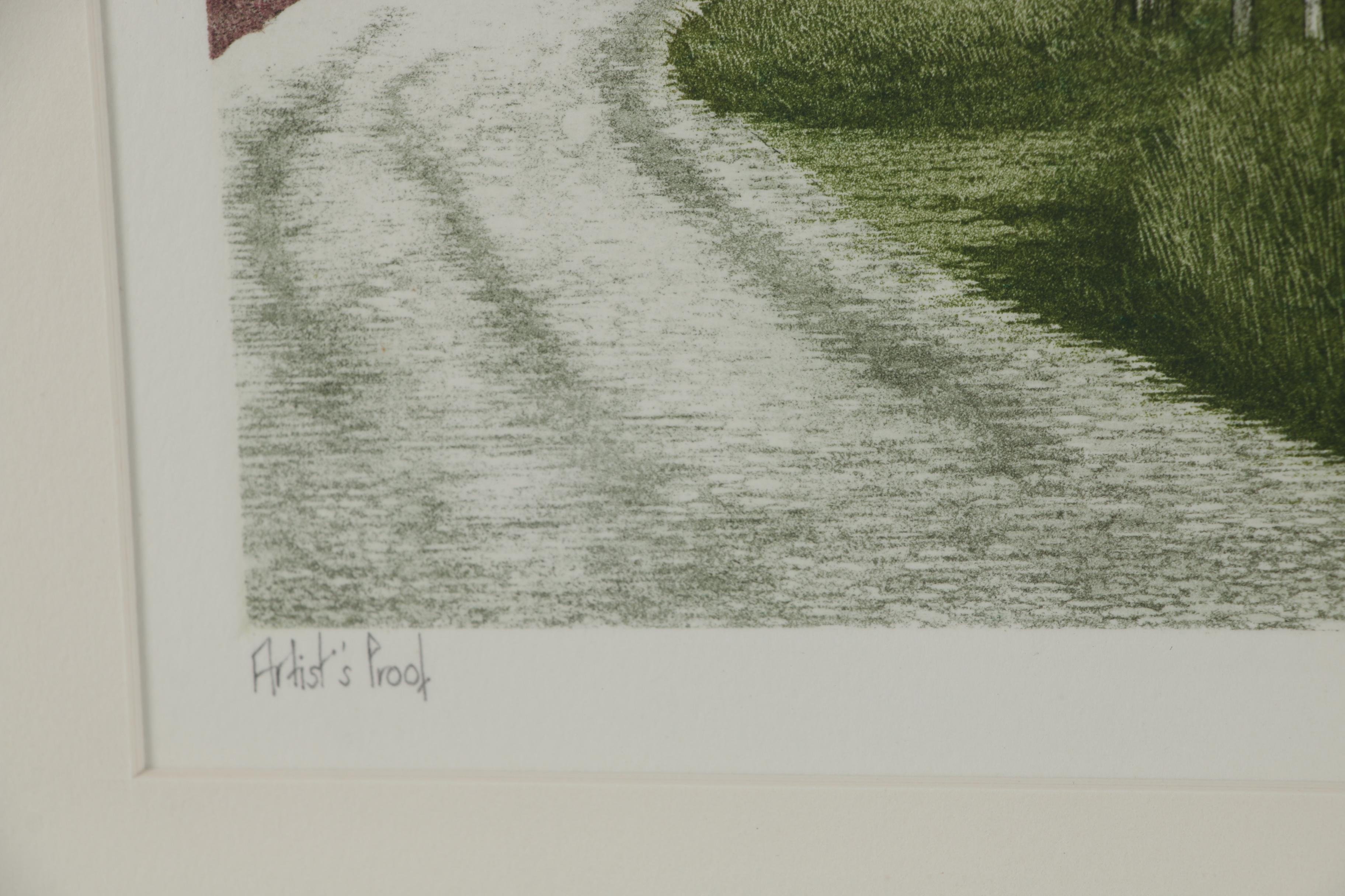 Christopher Penny Etching with Aquatint "Ruined Croft"