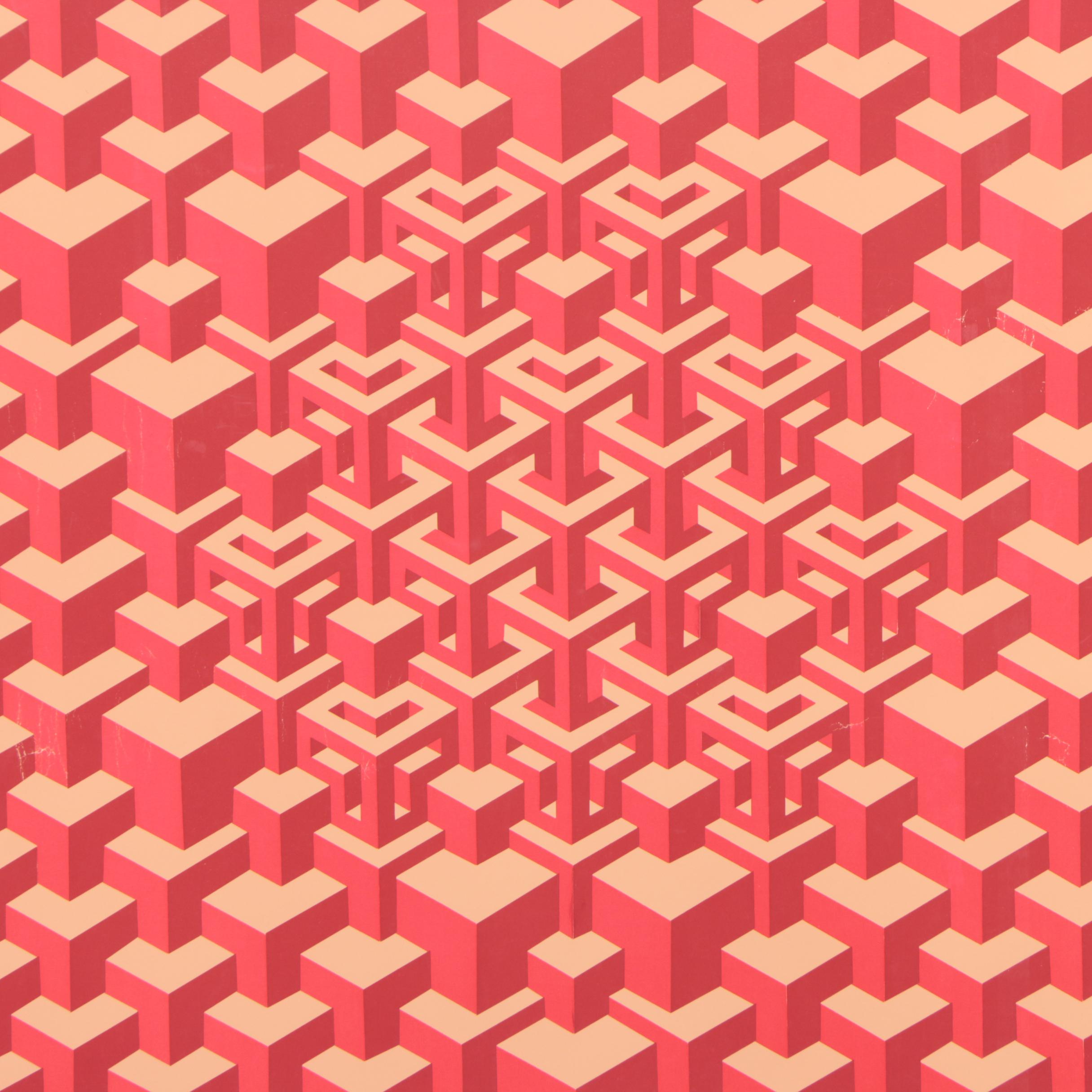 Paul Jablonka Serigraph "Blocks in Red and Tan"