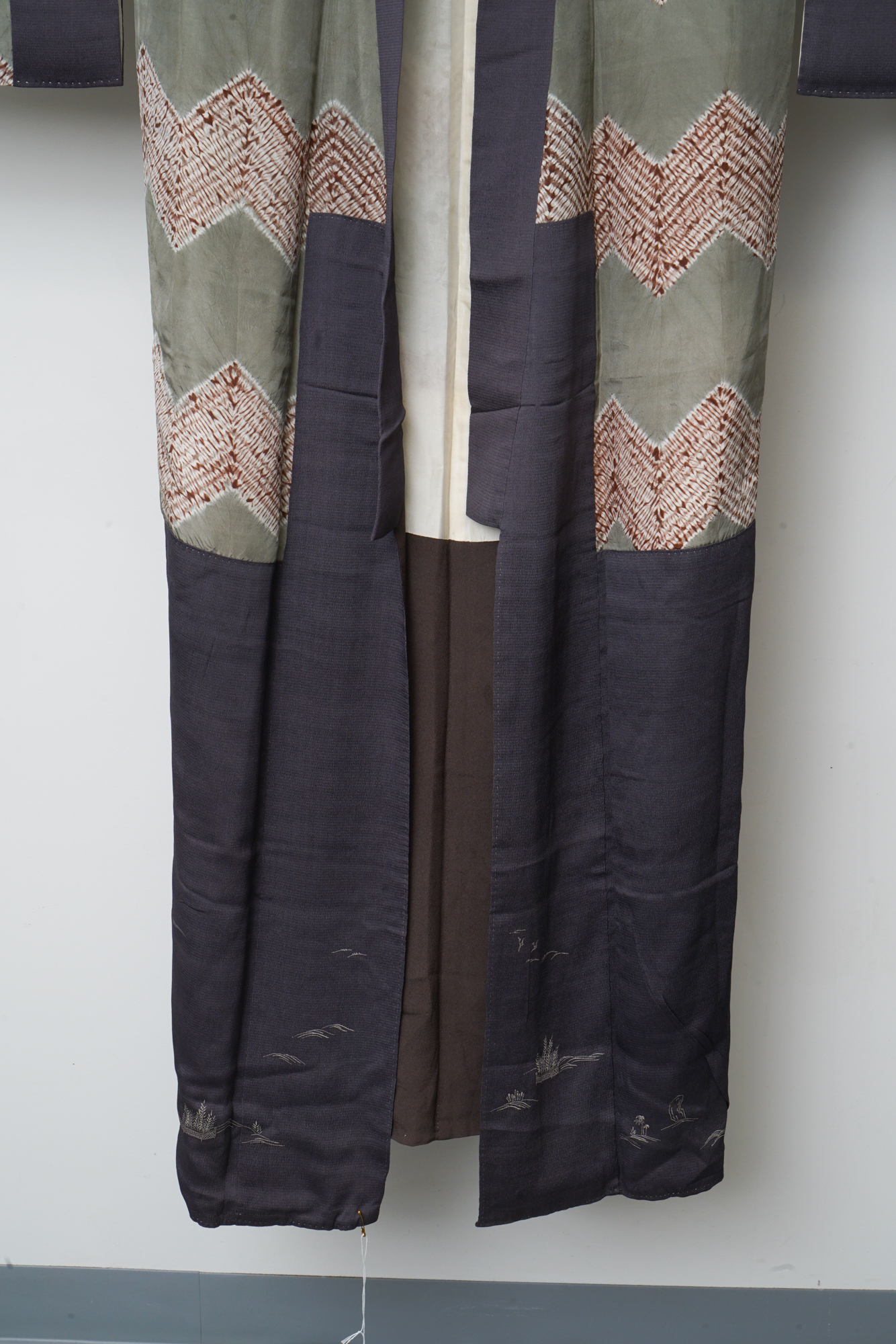 Circa 1870 Patchwork Silk Dounuki Kimono