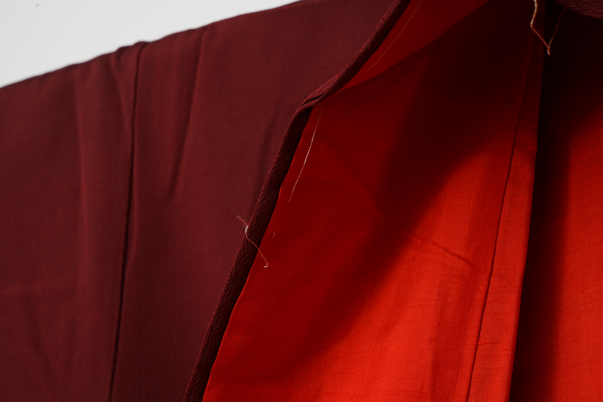 Circa 1930s Vintage Handwoven Omeshi Silk Crepe Kimono