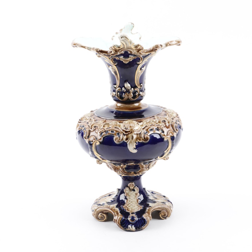 Late 19th Century Continental Majolica Vase