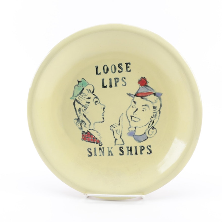 Binger "Loose Lips Sink Ships" Decorative Plate