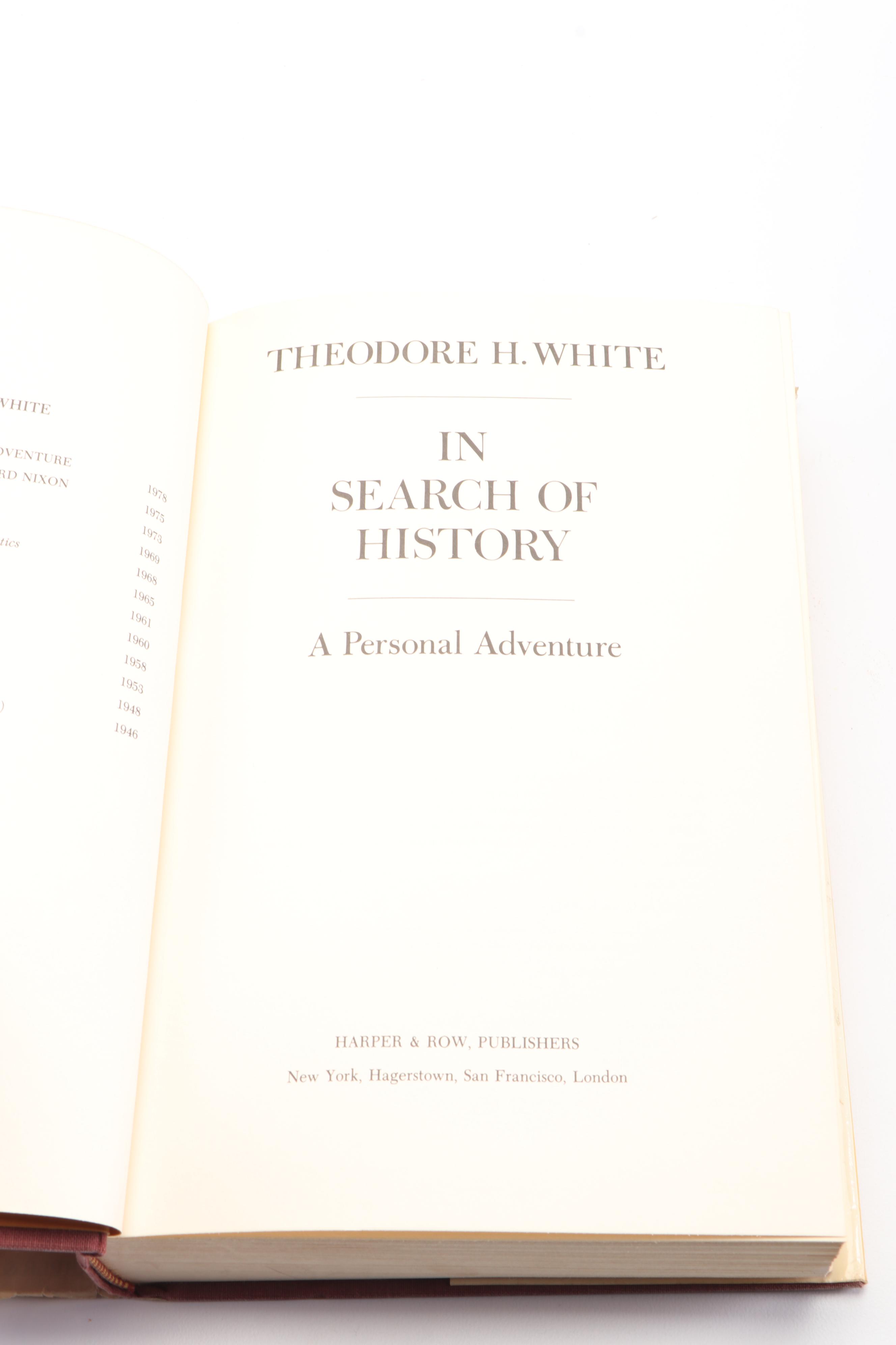 1978 First Edition "In Search of History" and 1960s "The Death of a President"