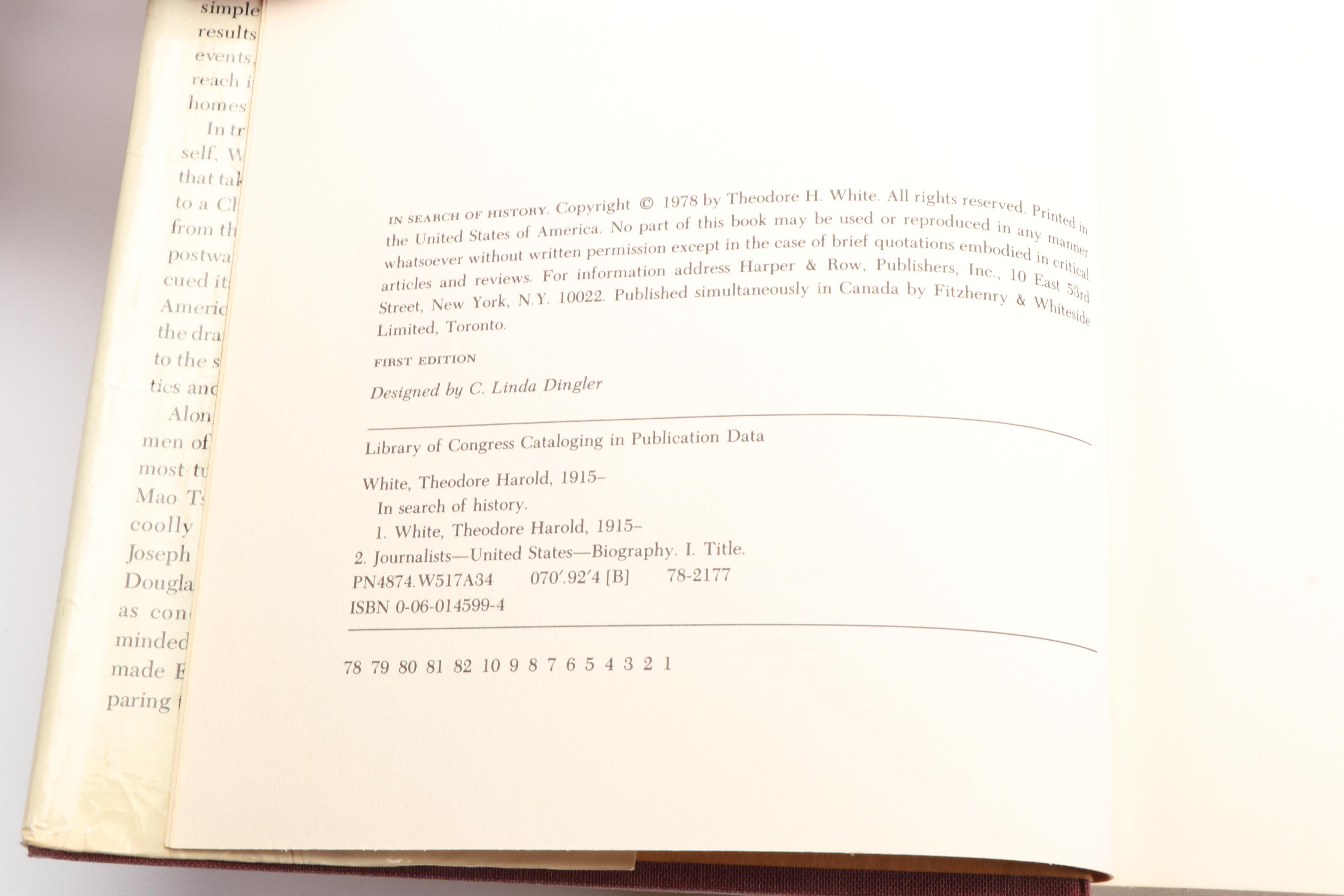 1978 First Edition "In Search of History" and 1960s "The Death of a President"