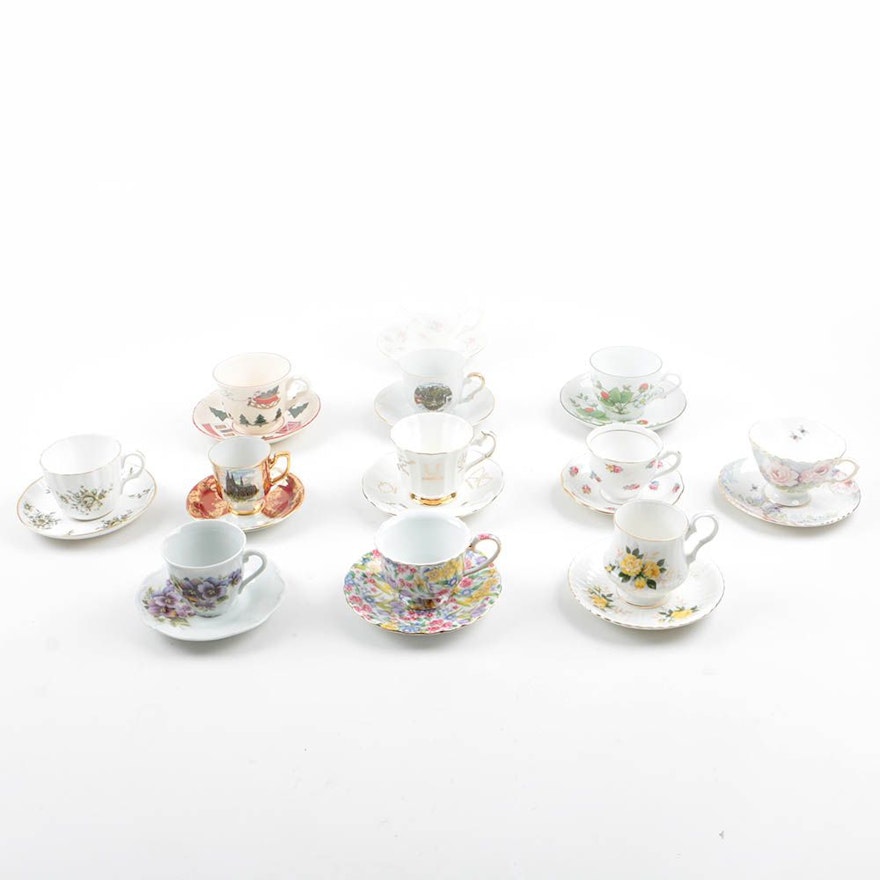 Collection Of Twelve Porcelain Cups And Saucers