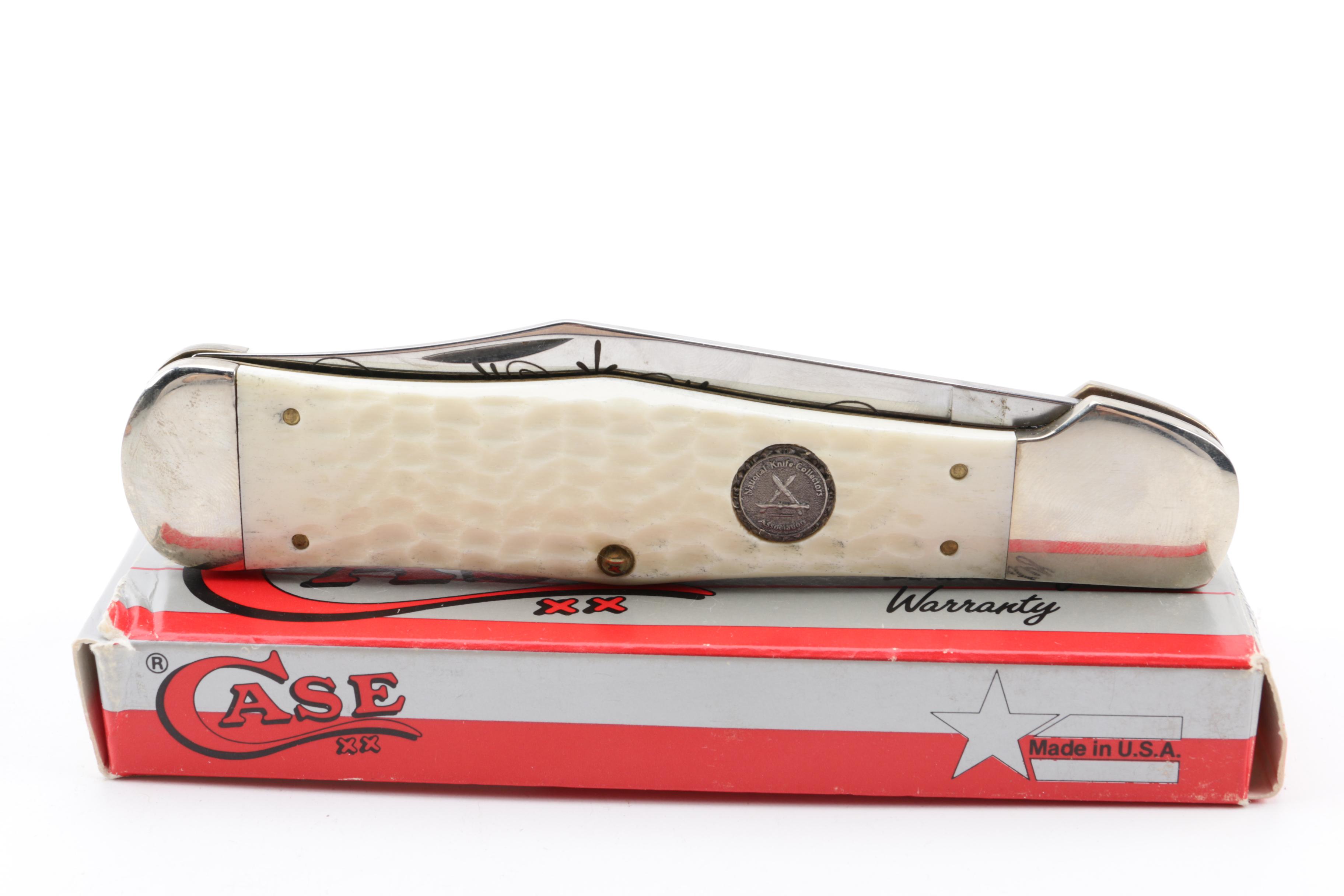 Case Limited Edition NKCA Knife and Camillus Yello-Jaket Knife and Sheath