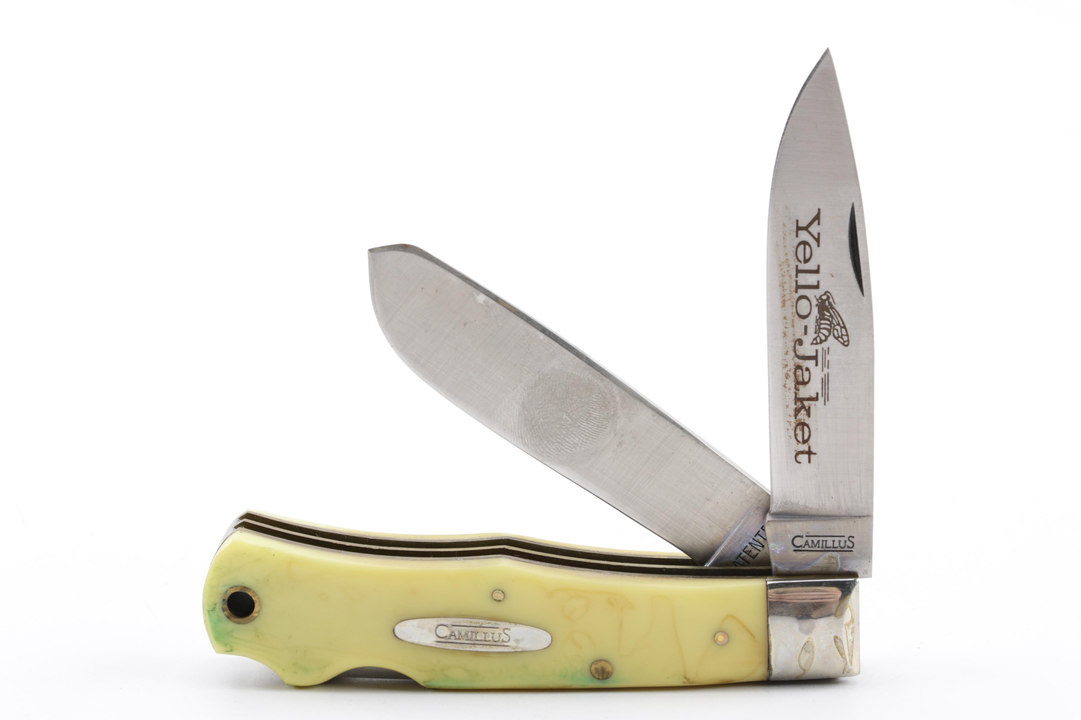 Case Limited Edition NKCA Knife and Camillus Yello-Jaket Knife and Sheath