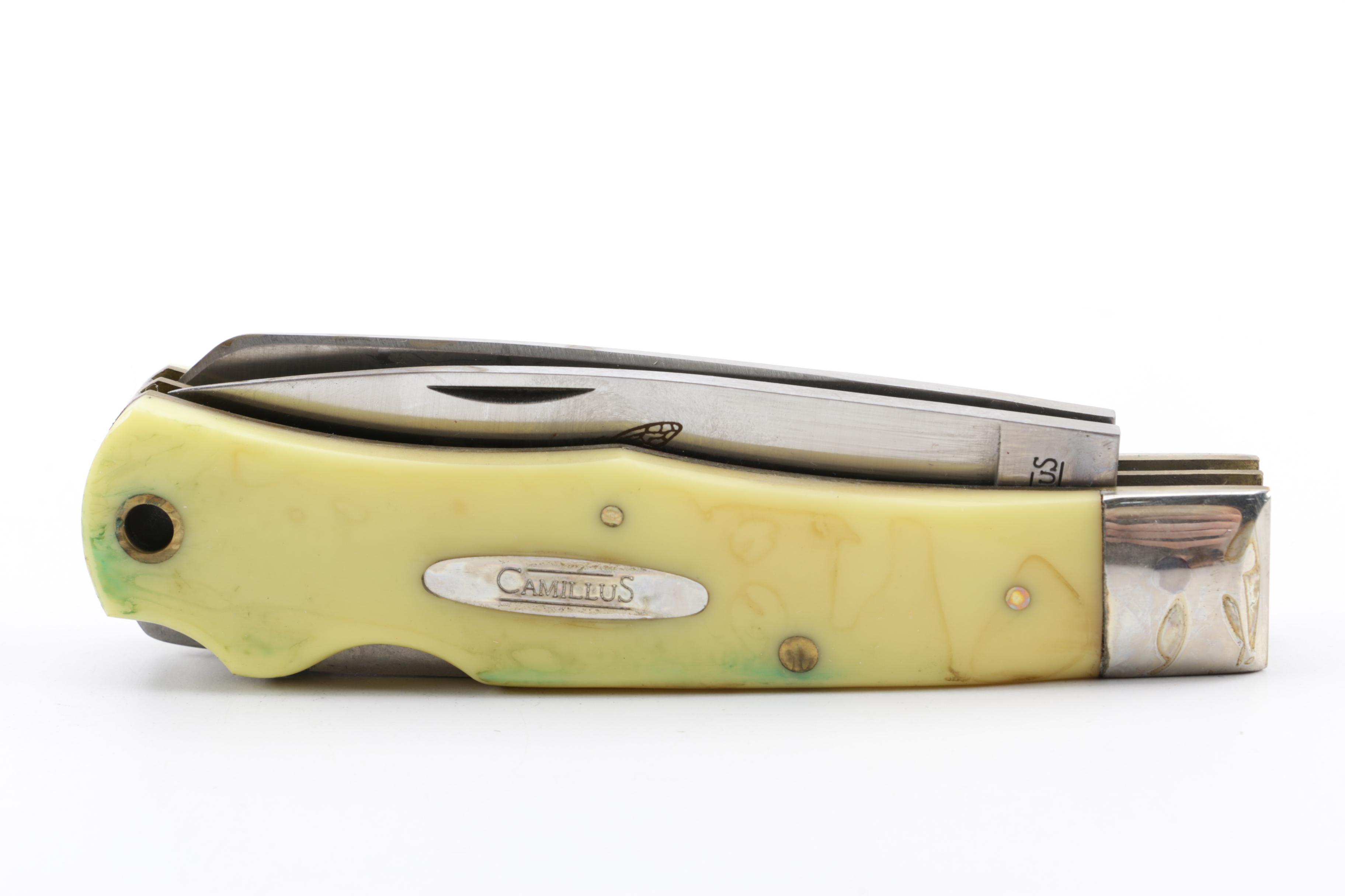 Case Limited Edition NKCA Knife and Camillus Yello-Jaket Knife and Sheath