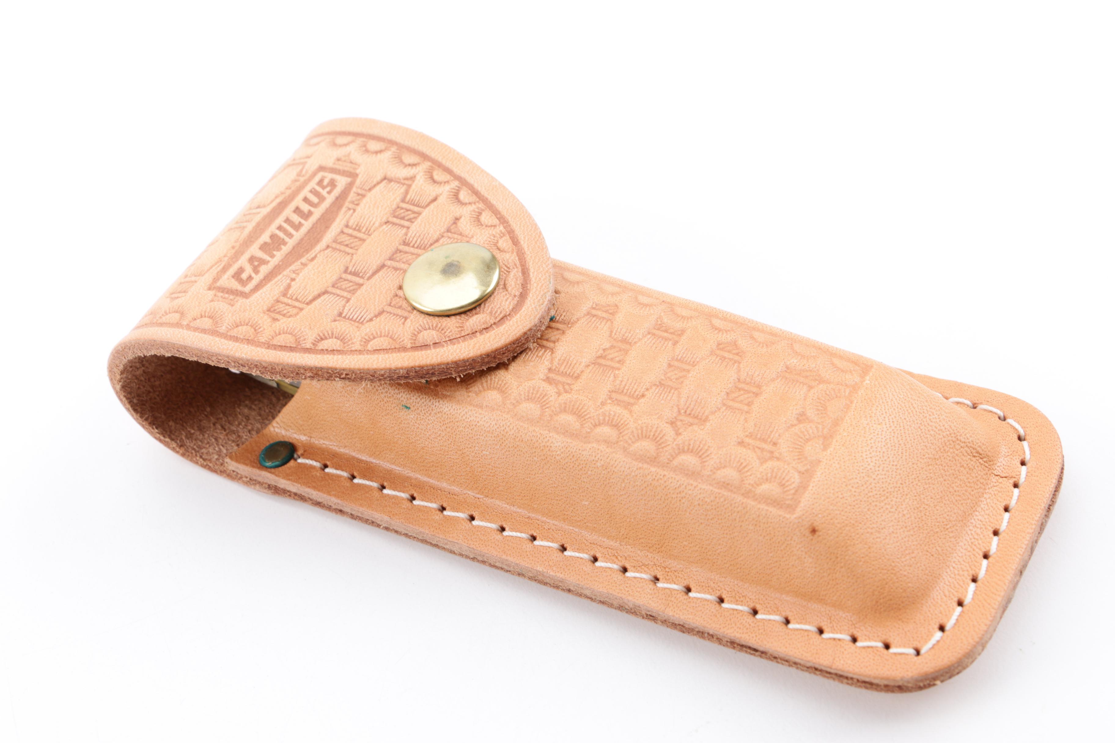 Case Limited Edition NKCA Knife and Camillus Yello-Jaket Knife and Sheath