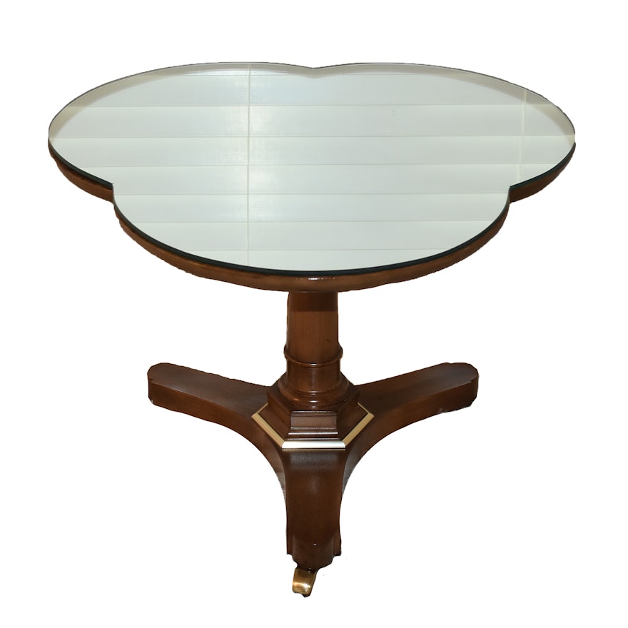 Empire Style Mahogany Mirrored Trefoil Top Table, Early 20th Century