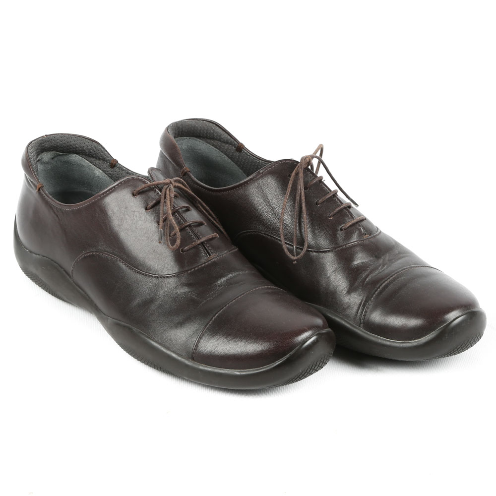 Men's Prada Dark Brown Leather Oxfords