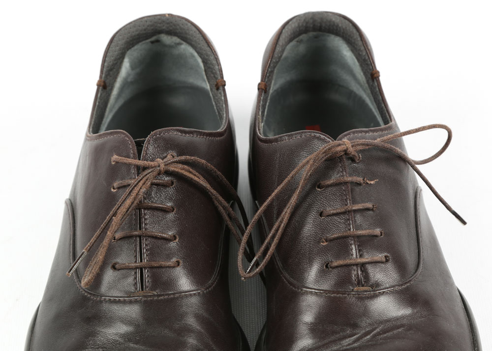 Men's Prada Dark Brown Leather Oxfords