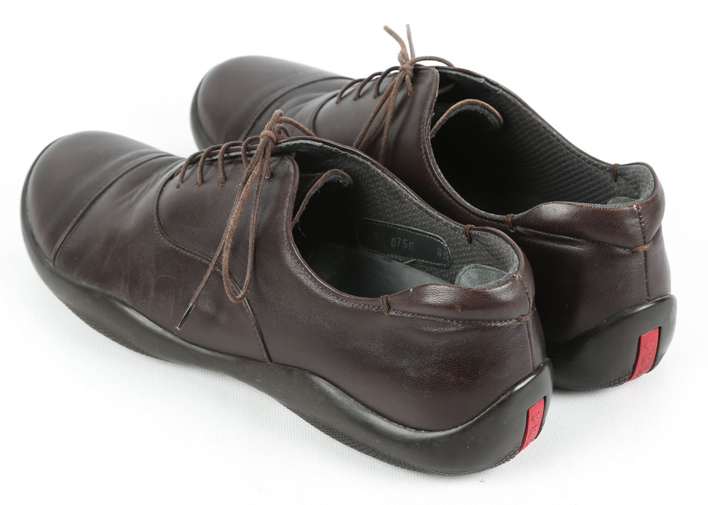 Men's Prada Dark Brown Leather Oxfords