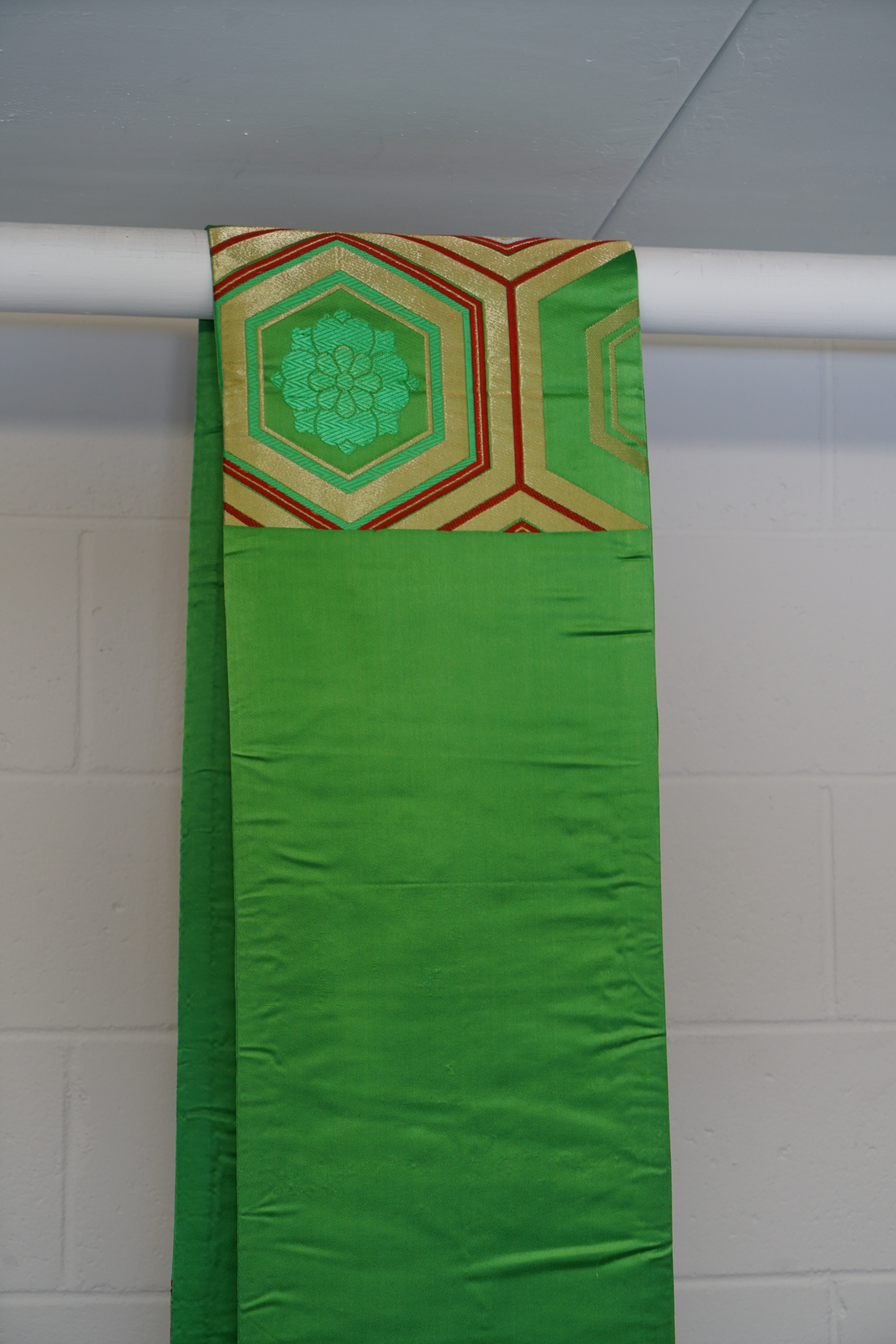 1950 Vintage Silk Satin Brocade Fukuro Obi