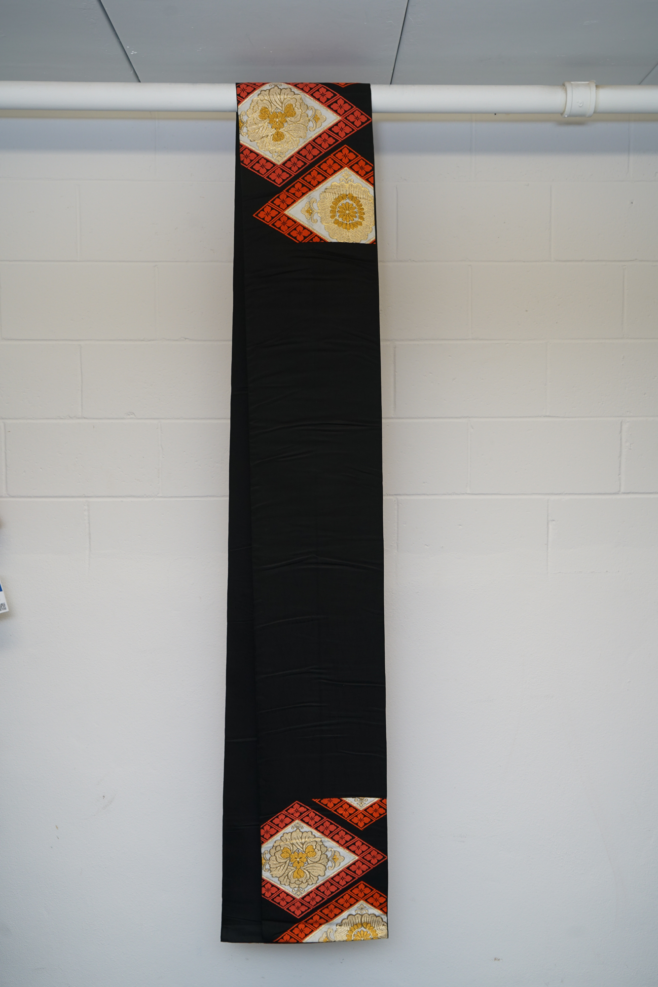 Circa 1940s Vintage Silk Brocade Fukuro Obi