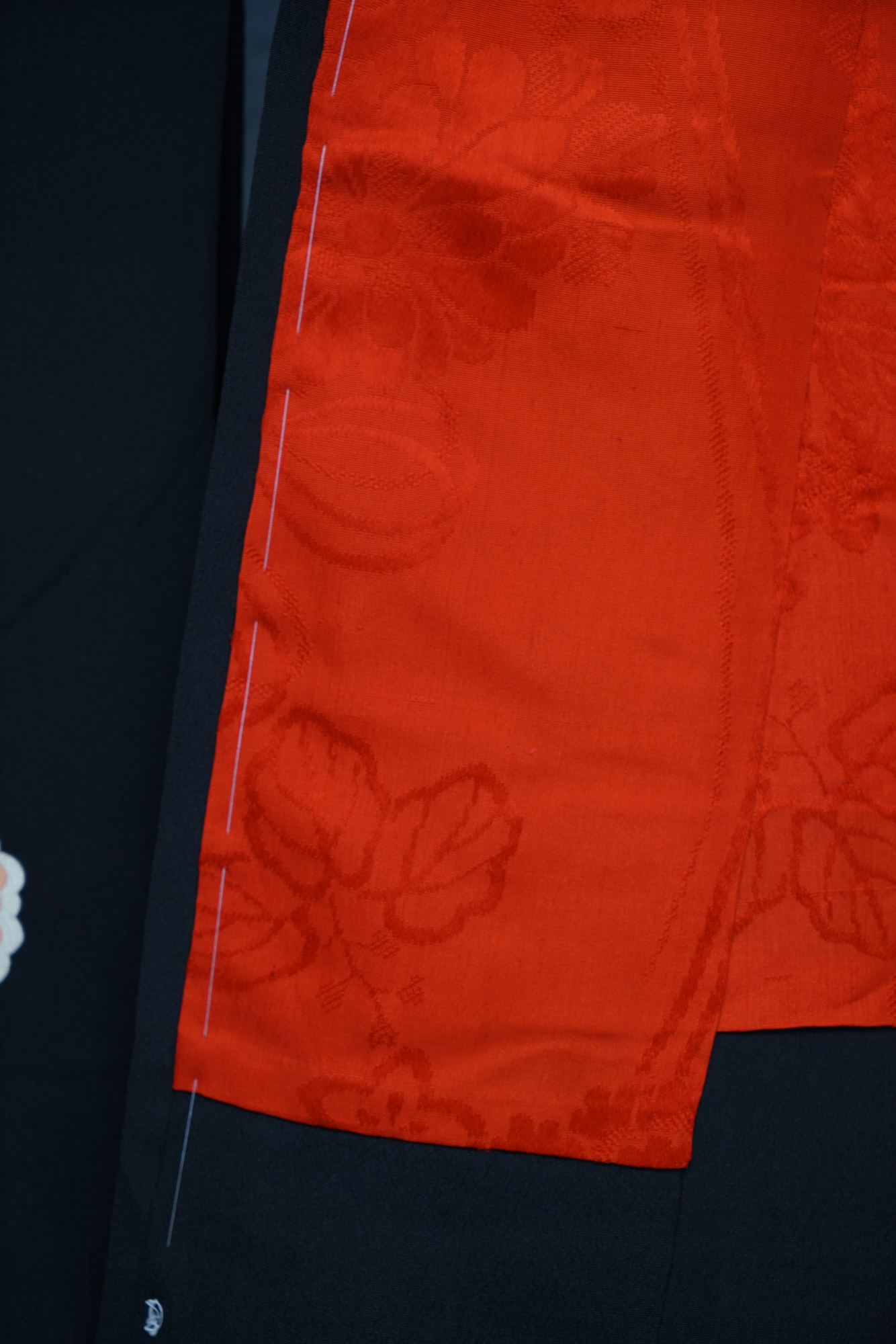 Circa 1890 Antique Handwoven Silk Crepe Formal Five Crested Furisode Kimono