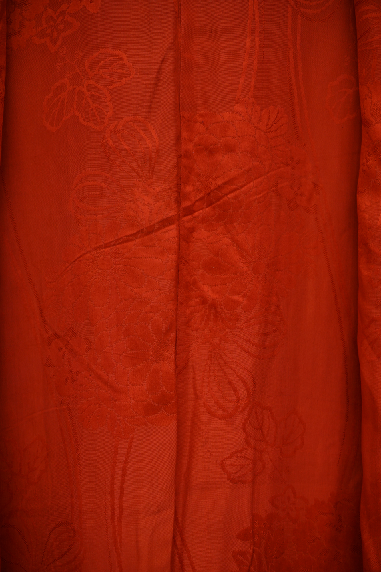 Circa 1890 Antique Handwoven Silk Crepe Formal Five Crested Furisode Kimono