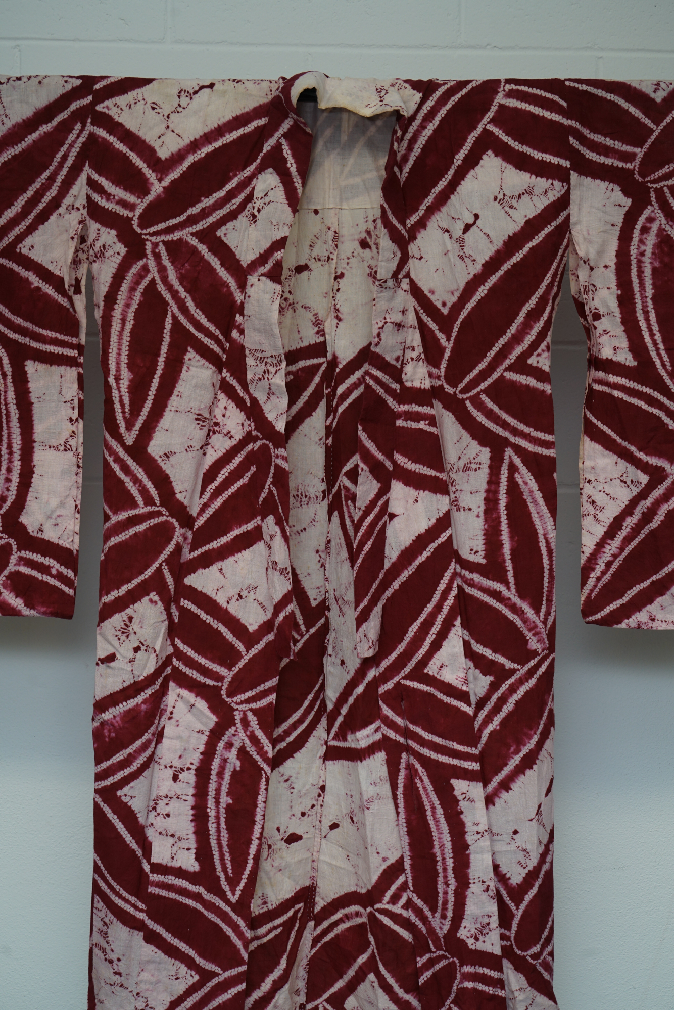 Circa 1870s Antique Japanese Handwoven Cotton Yukata Kimono