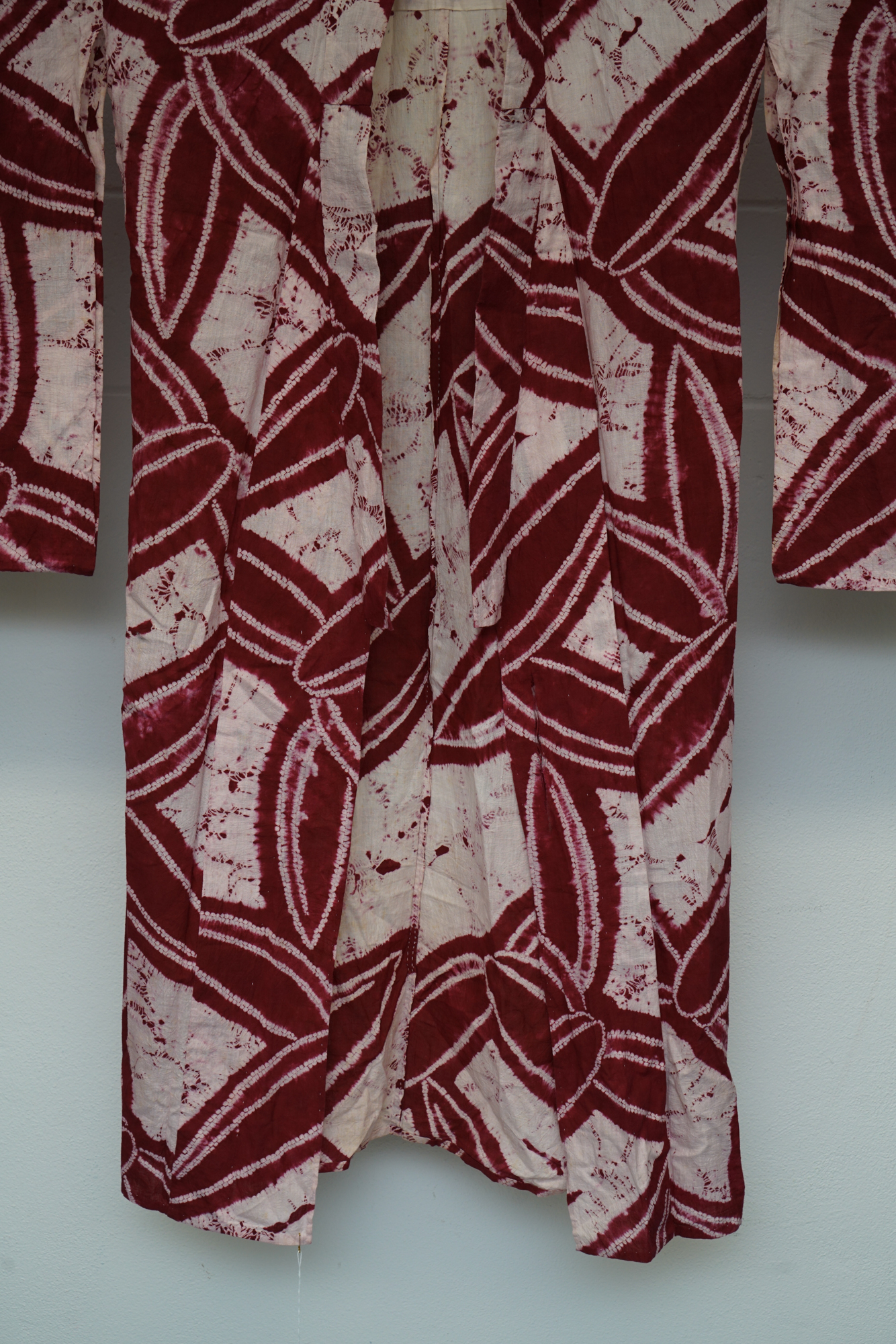 Circa 1870s Antique Japanese Handwoven Cotton Yukata Kimono