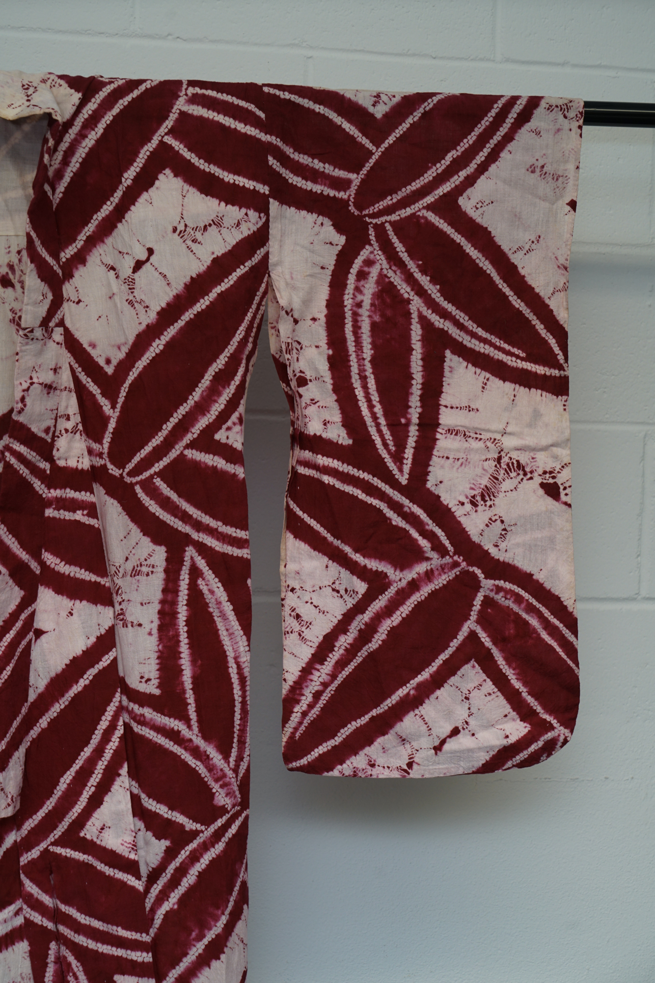 Circa 1870s Antique Japanese Handwoven Cotton Yukata Kimono