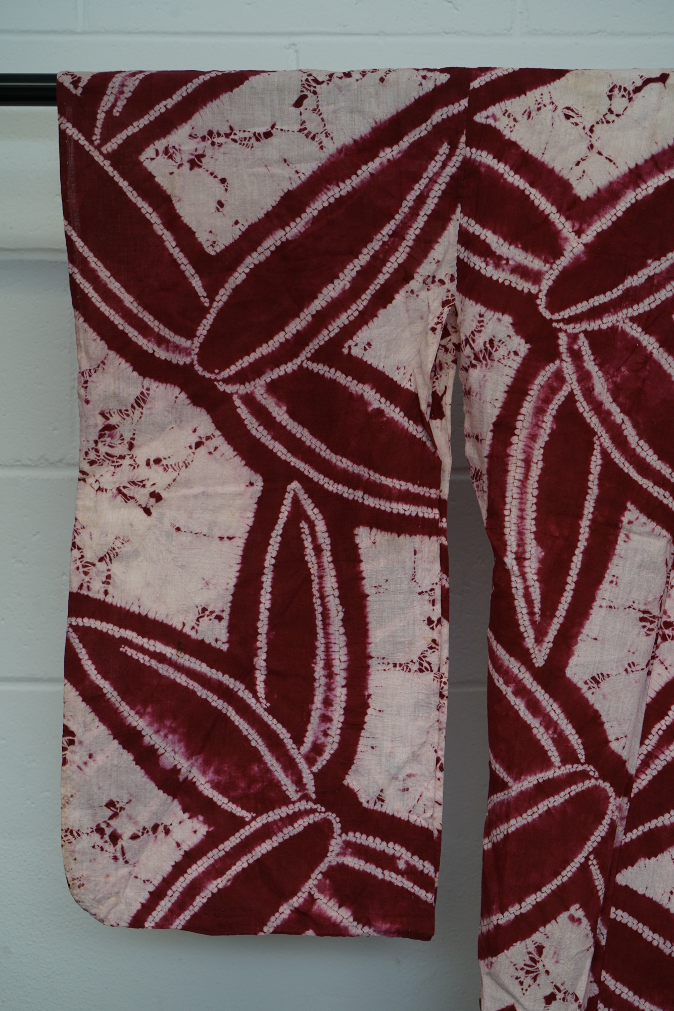 Circa 1870s Antique Japanese Handwoven Cotton Yukata Kimono