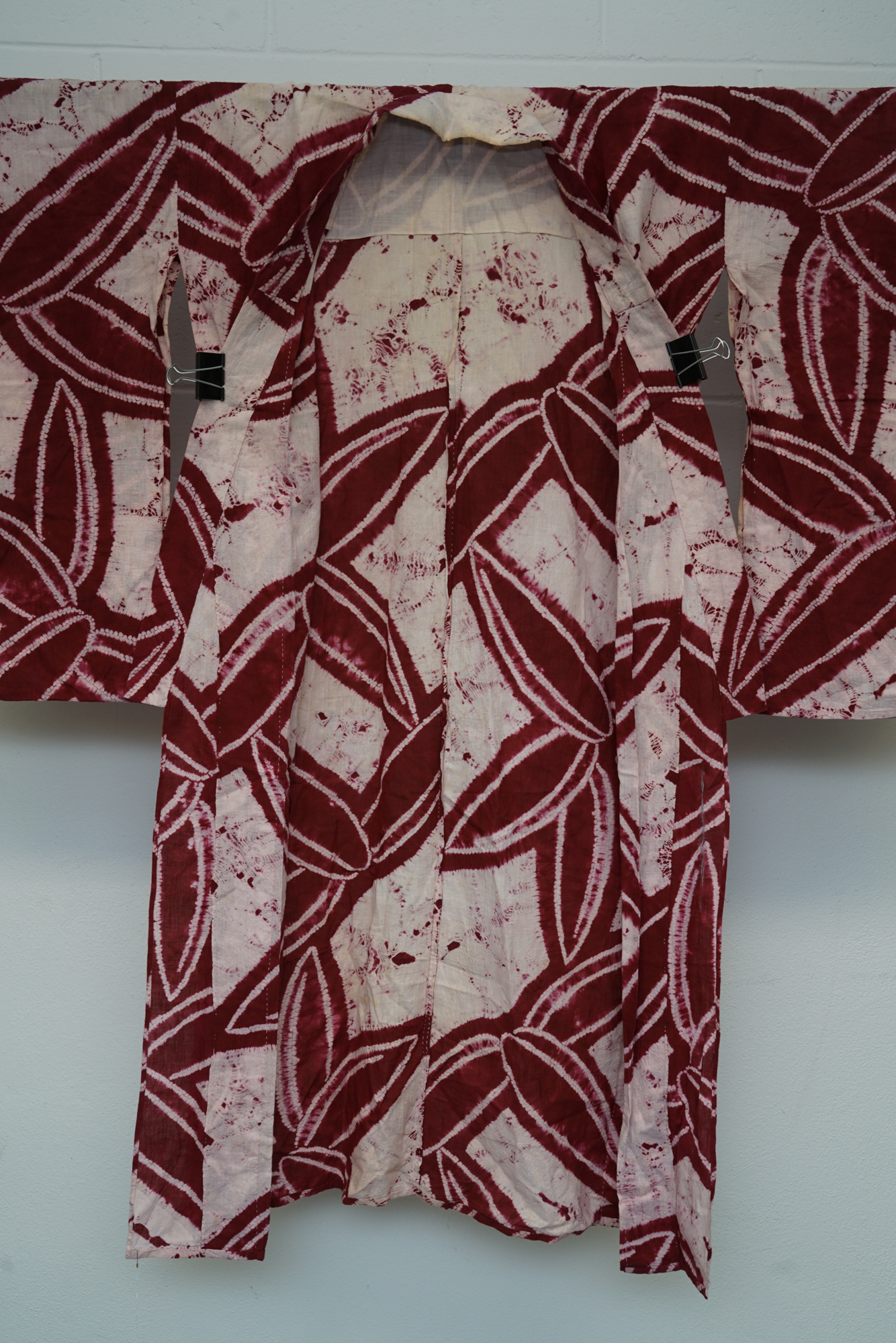 Circa 1870s Antique Japanese Handwoven Cotton Yukata Kimono