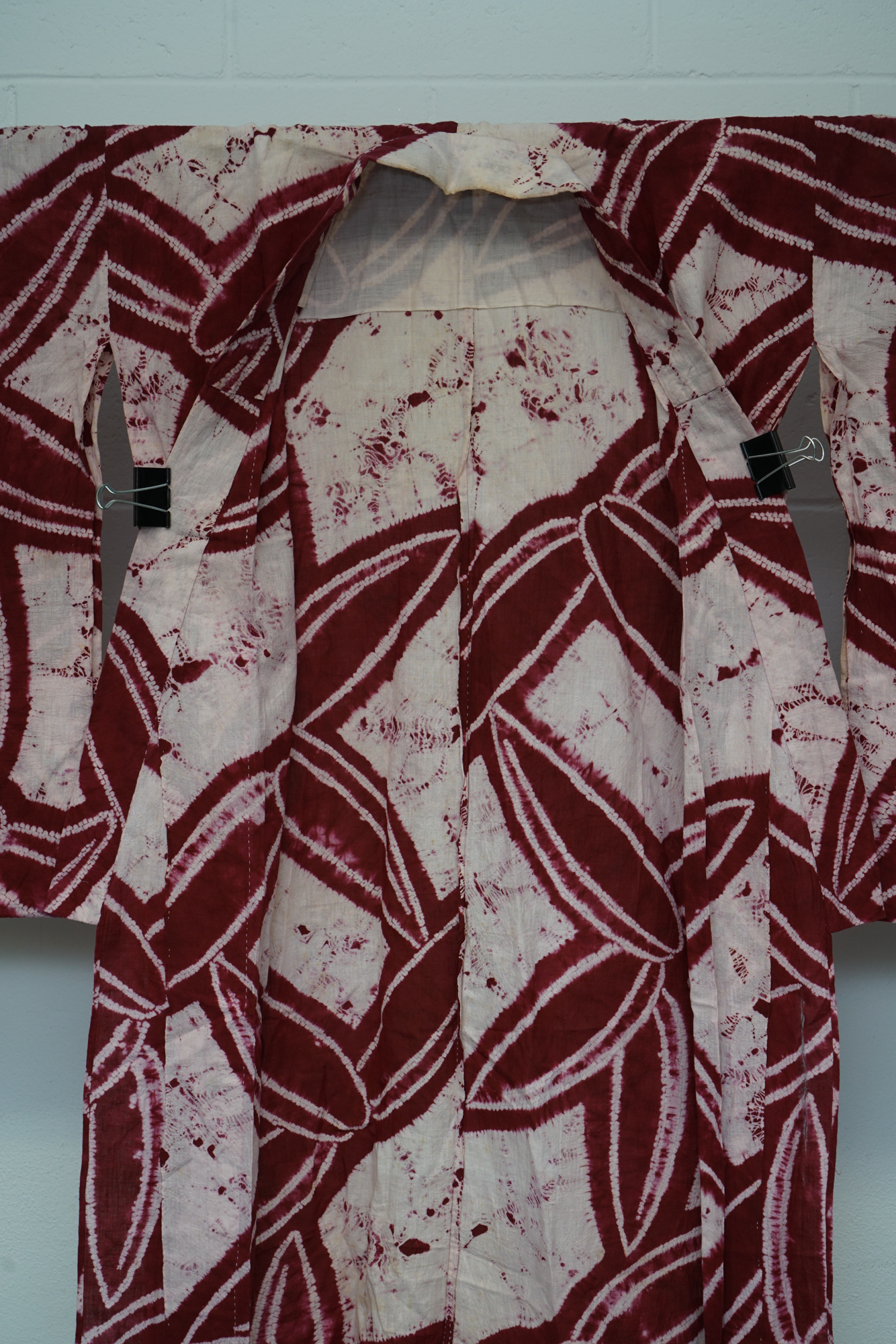 Circa 1870s Antique Japanese Handwoven Cotton Yukata Kimono