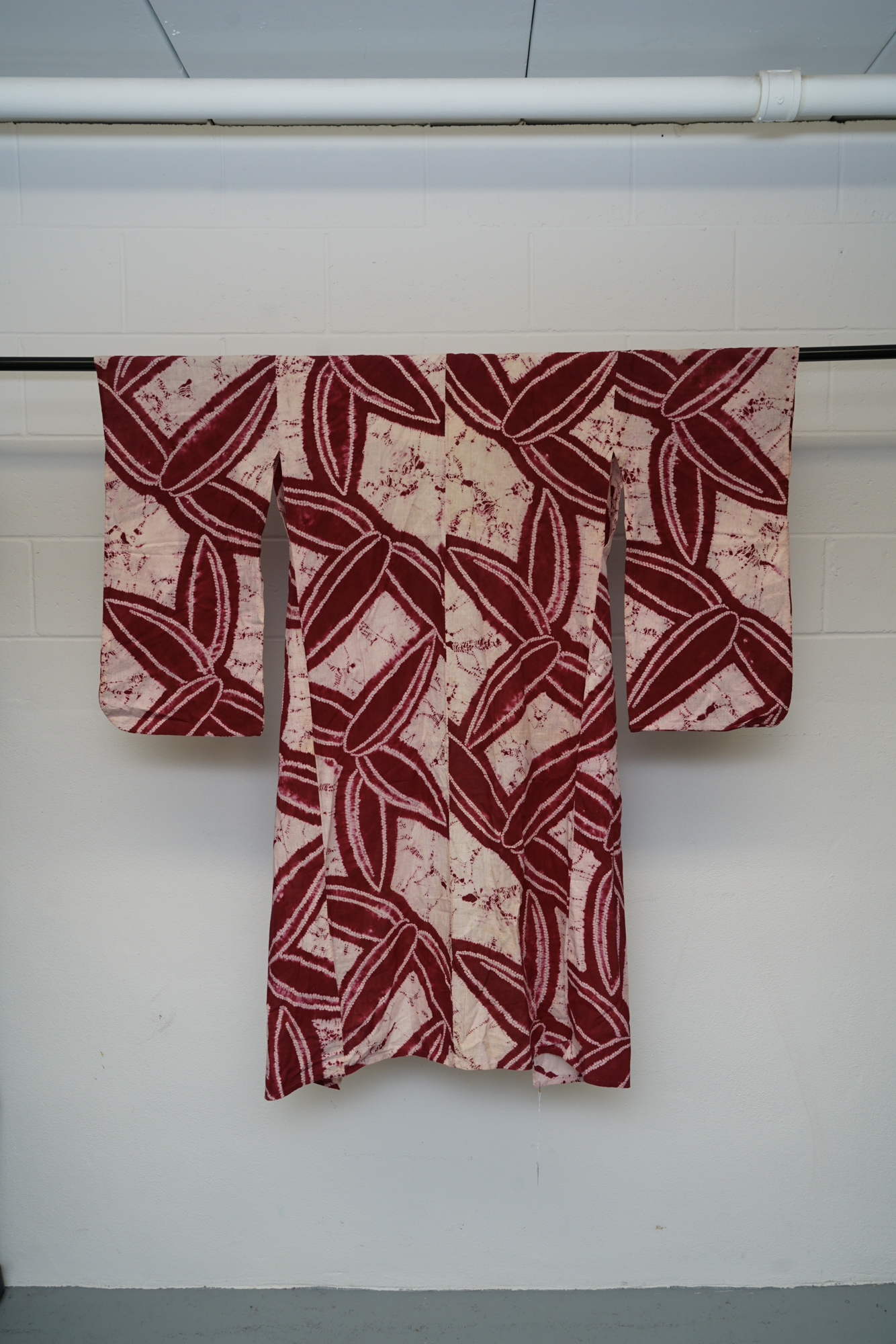 Circa 1870s Antique Japanese Handwoven Cotton Yukata Kimono