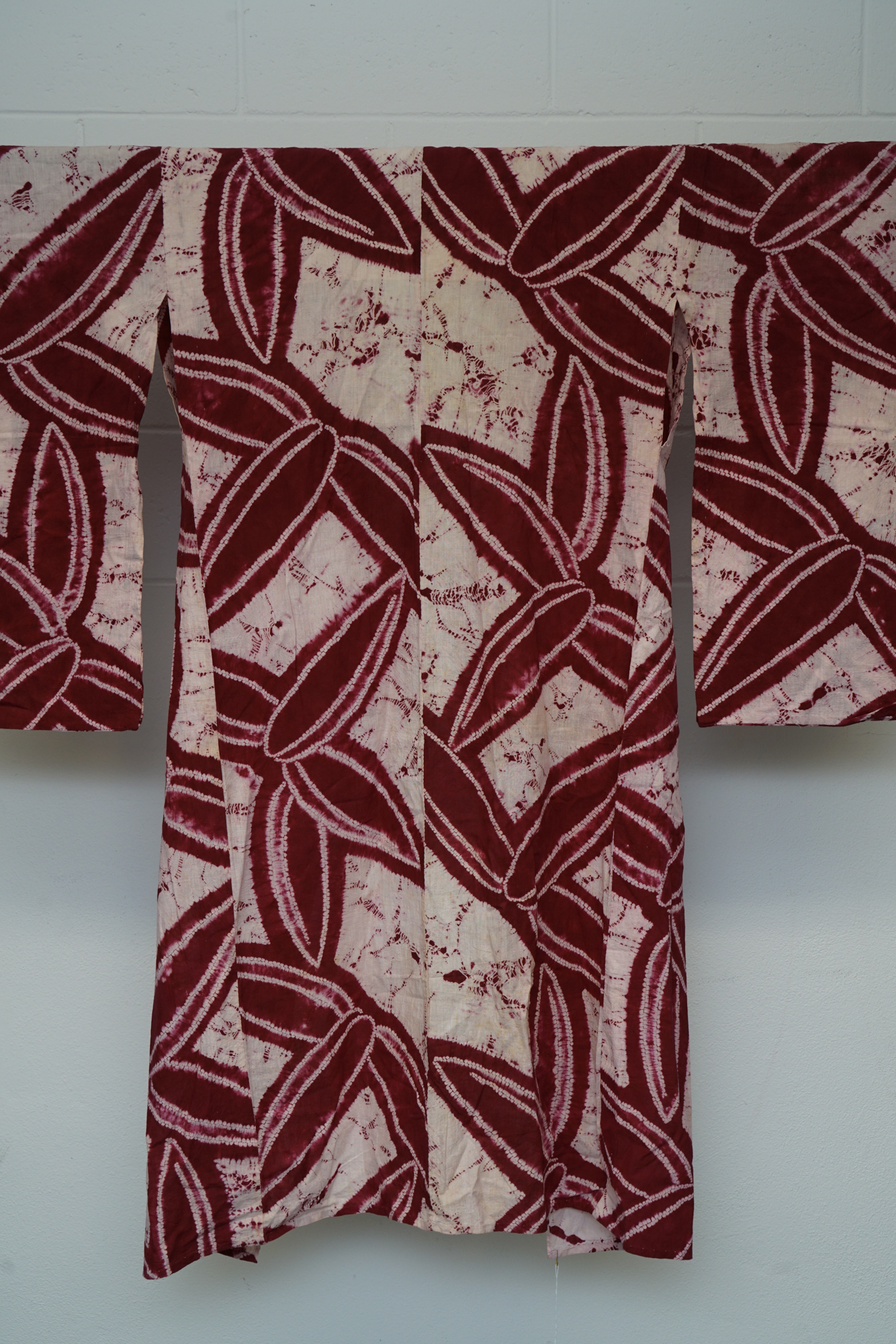 Circa 1870s Antique Japanese Handwoven Cotton Yukata Kimono