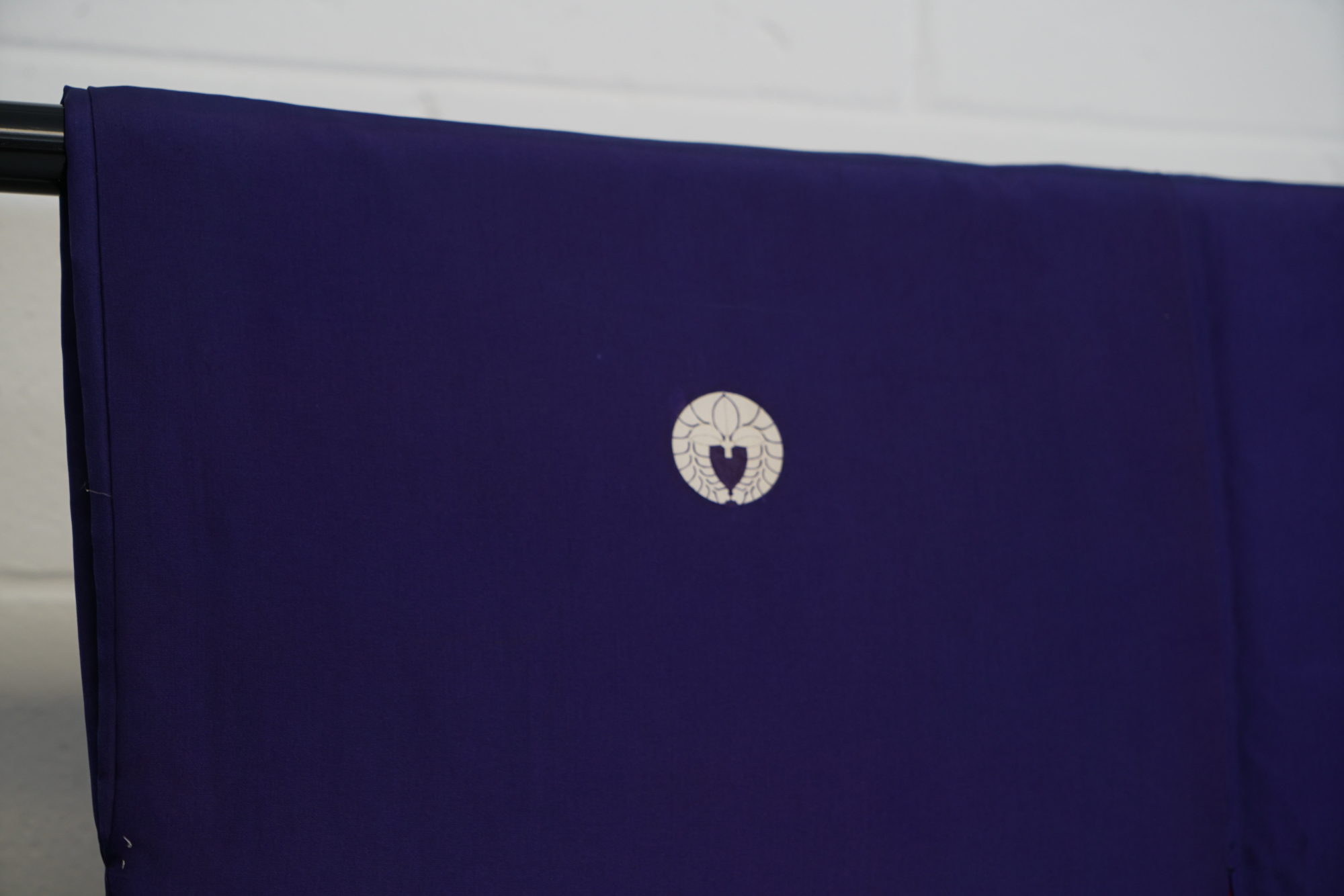 Circa 1910s Antique Handwoven Silk Formal Crested Furisode Kimono