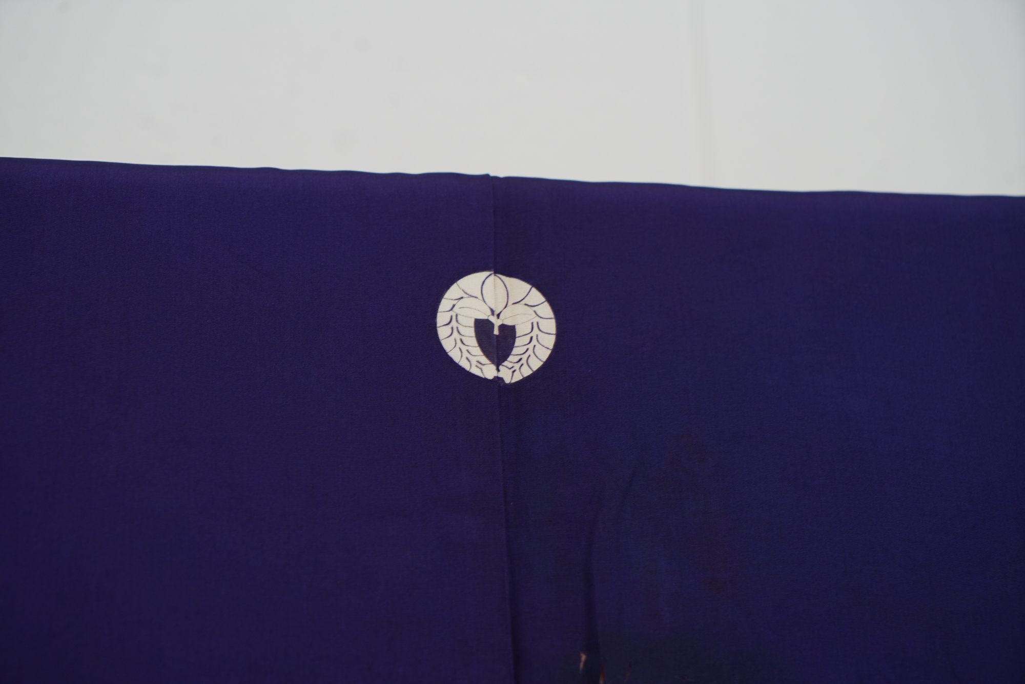 Circa 1910s Antique Handwoven Silk Formal Crested Furisode Kimono