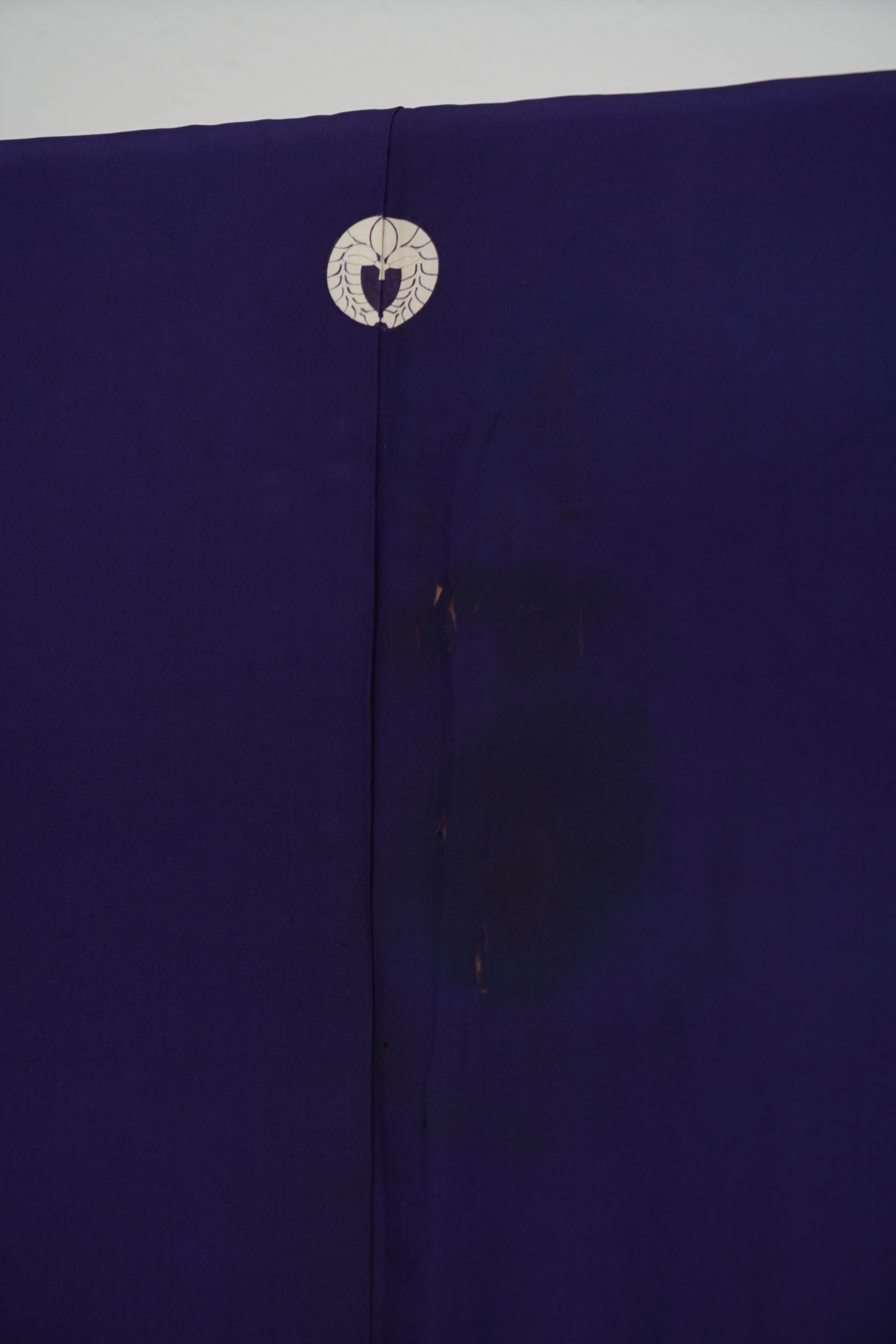 Circa 1910s Antique Handwoven Silk Formal Crested Furisode Kimono