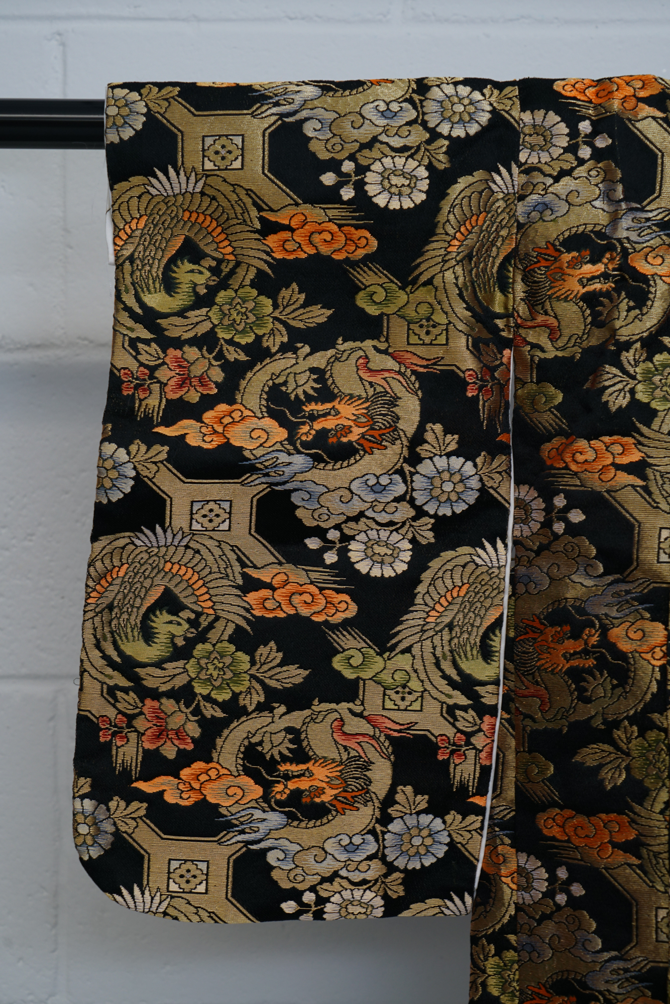 Child's Circa 1950 Vintage Handwoven Silk Brocade Ceremonial Haori Jacket