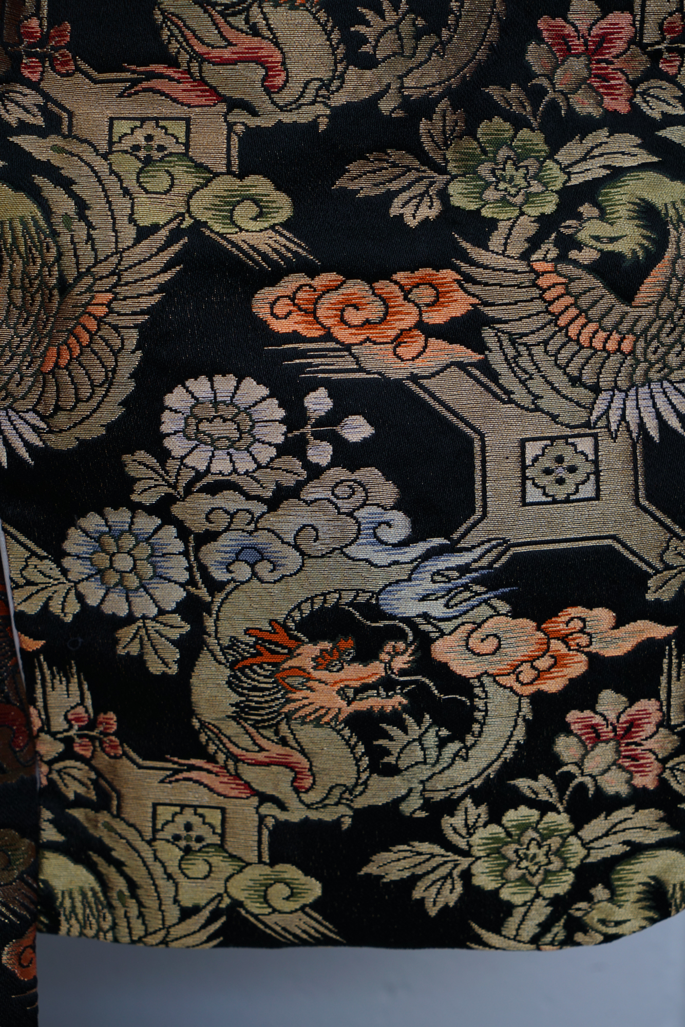 Child's Circa 1950 Vintage Handwoven Silk Brocade Ceremonial Haori Jacket