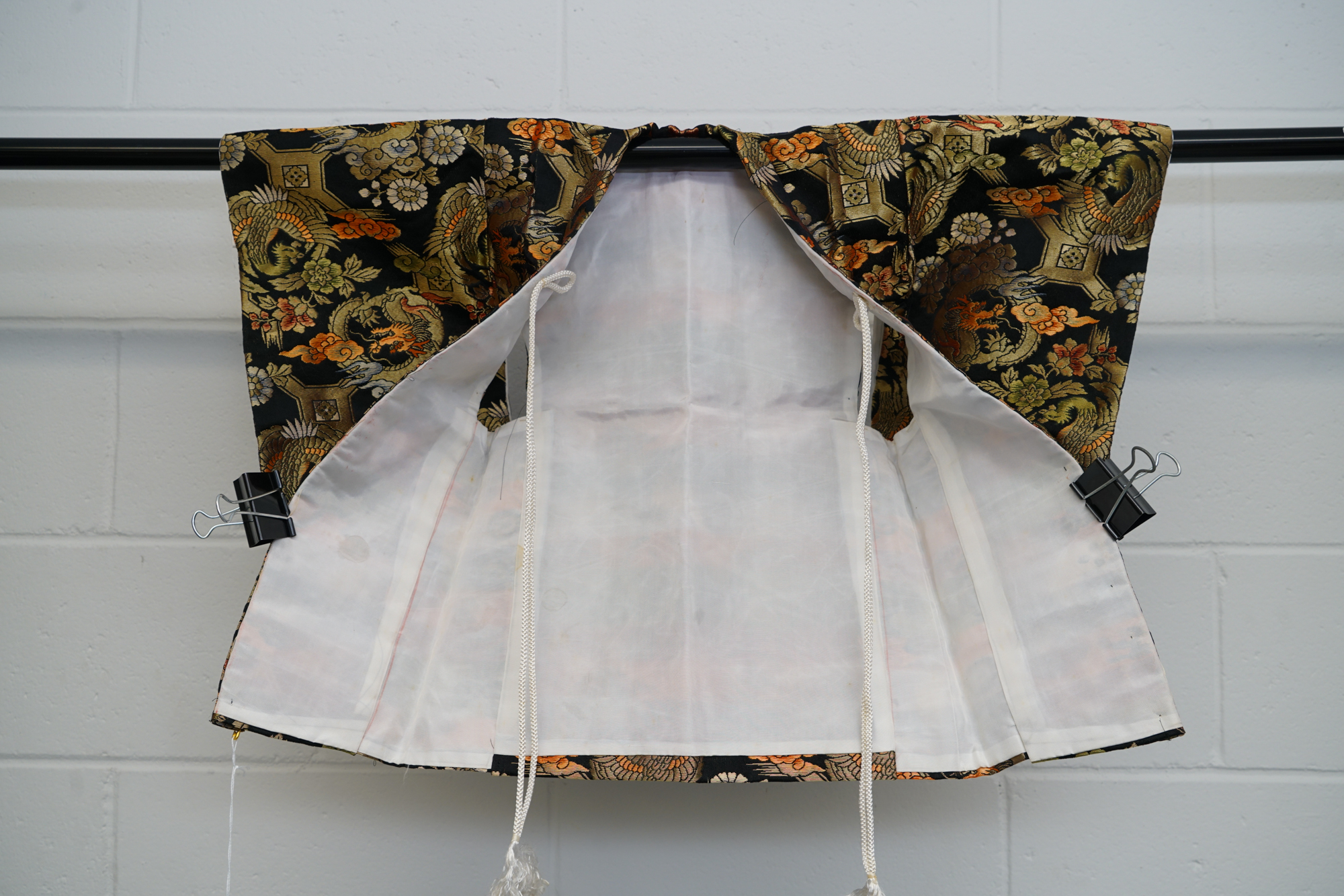 Child's Circa 1950 Vintage Handwoven Silk Brocade Ceremonial Haori Jacket