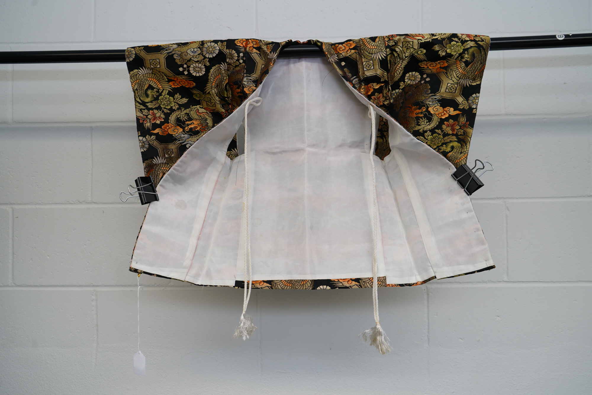 Child's Circa 1950 Vintage Handwoven Silk Brocade Ceremonial Haori Jacket