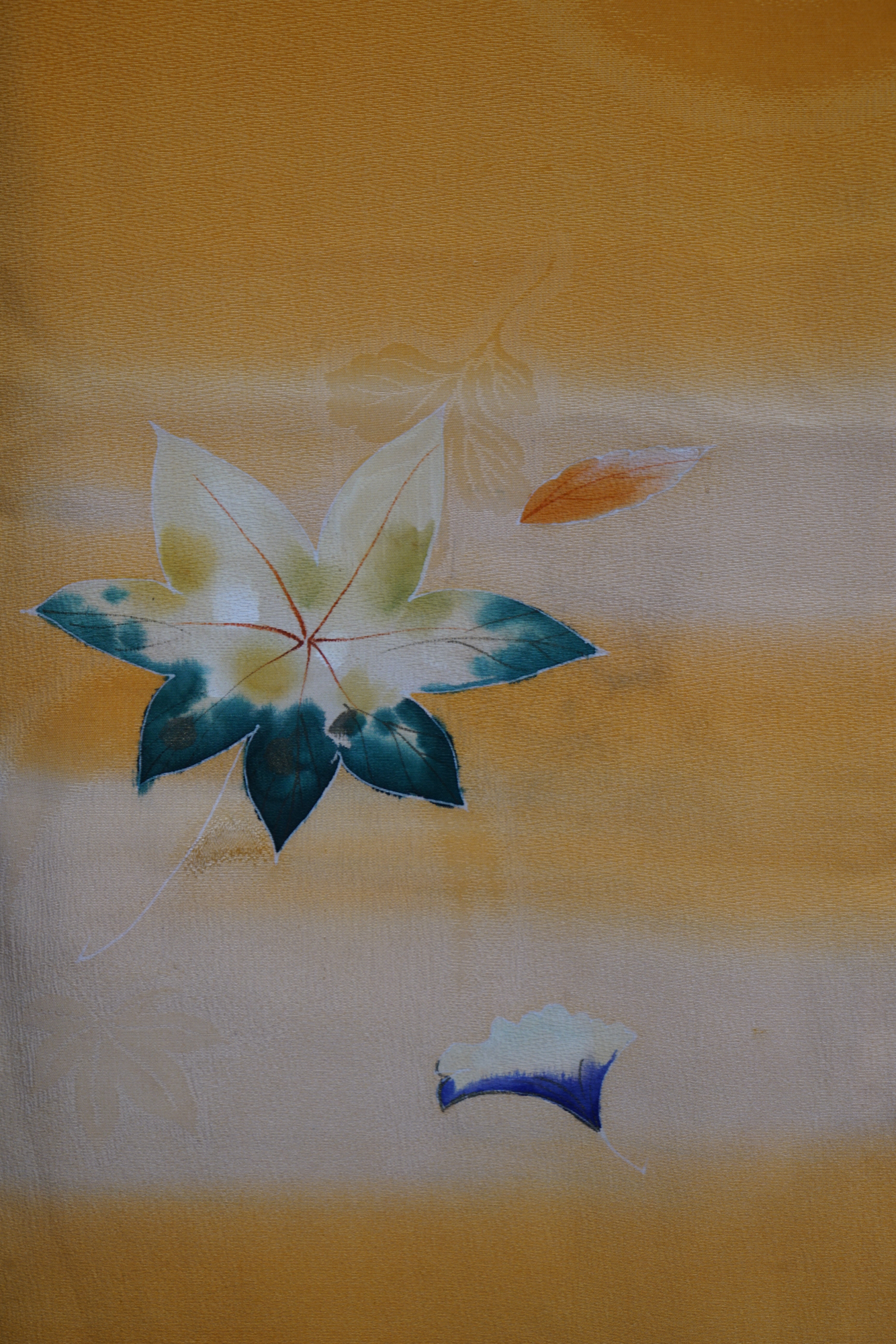 Circa 1880 Antique Handwoven Silk Crepe Furisode Kimono