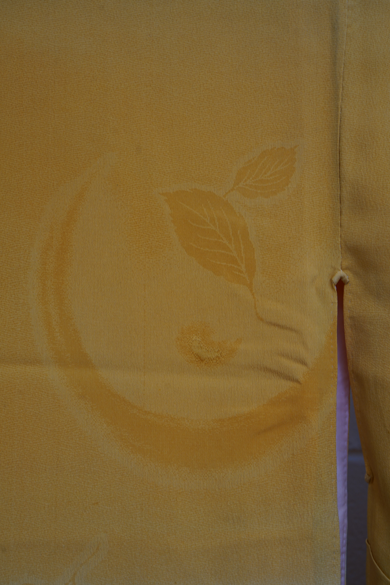 Circa 1880 Antique Handwoven Silk Crepe Furisode Kimono