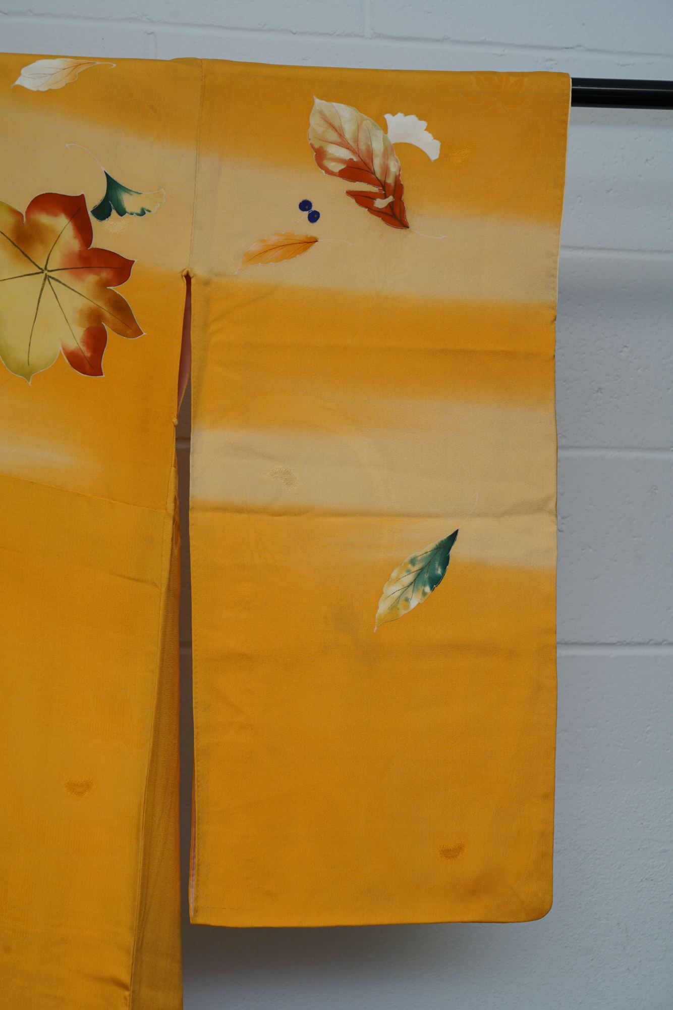 Circa 1880 Antique Handwoven Silk Crepe Furisode Kimono