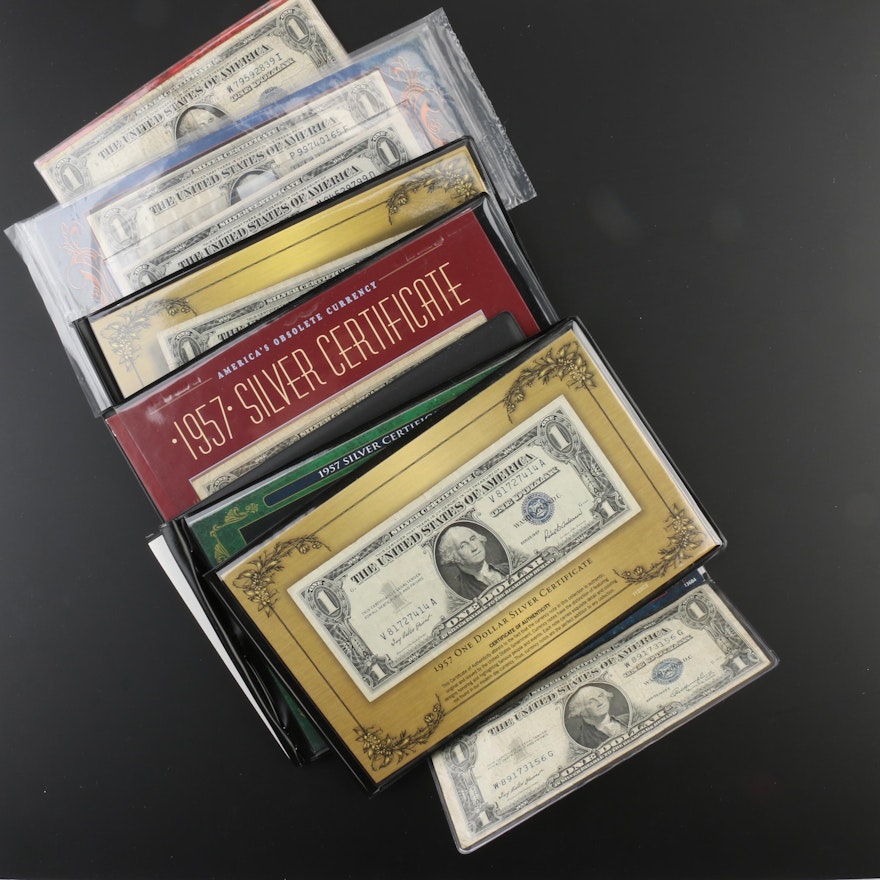 Group of Eight U.S. $1 Silver Certificates