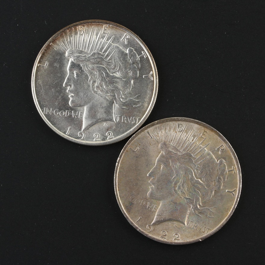 1922 and 1922-D Peace Dollar