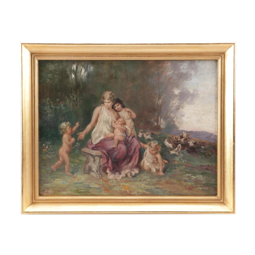 Frederick J. Kurtz Oil Painting "Motherhood"