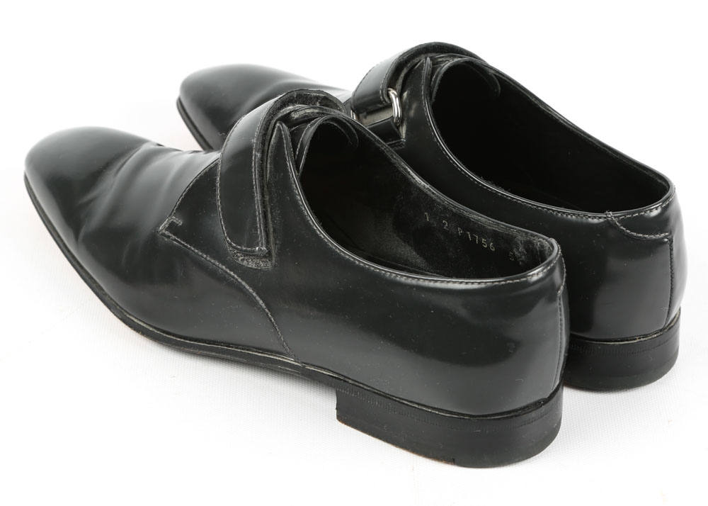 Men's Prada Monk Strap Patent Leather Dress Shoes