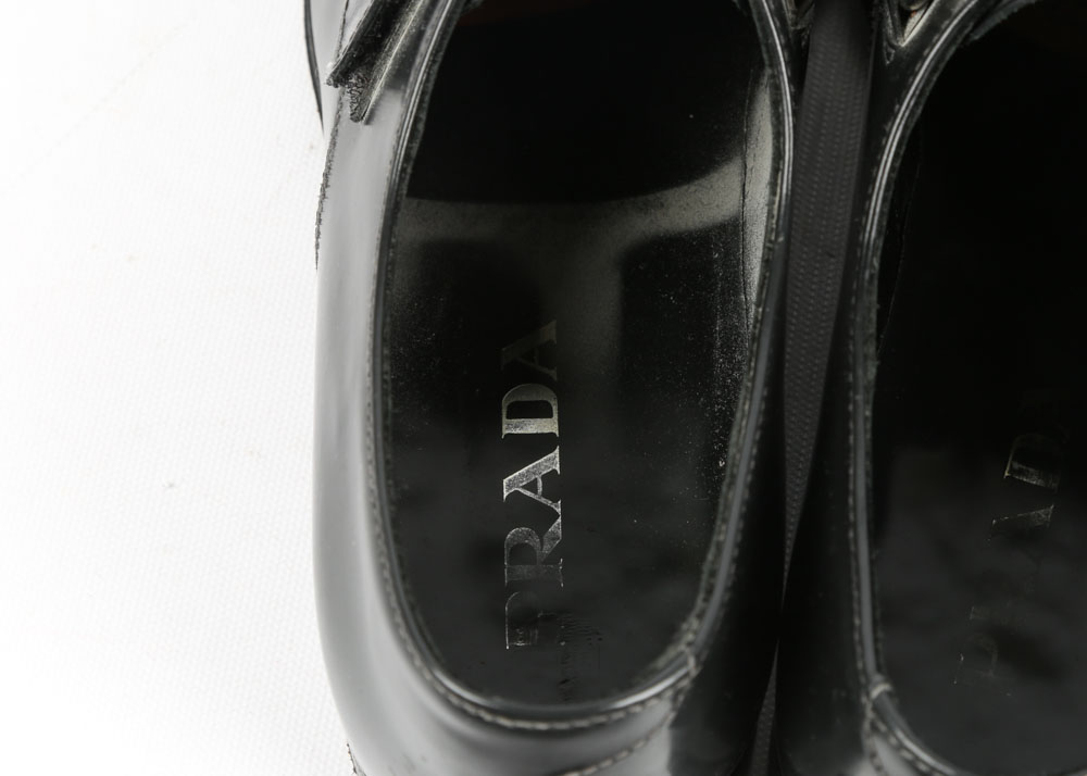 Men's Prada Monk Strap Patent Leather Dress Shoes