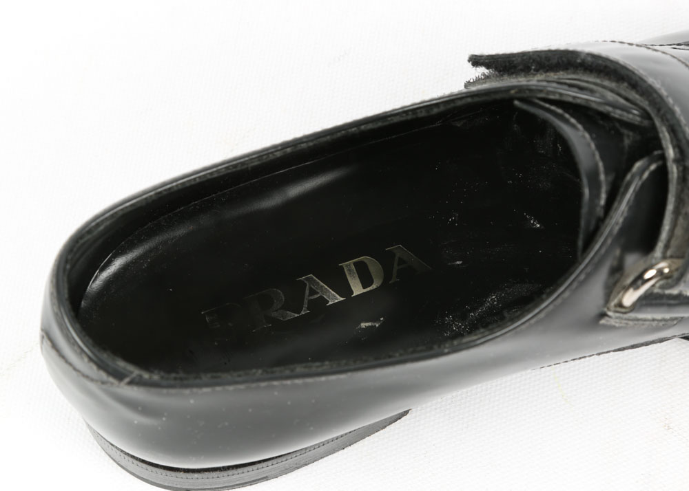Men's Prada Monk Strap Patent Leather Dress Shoes